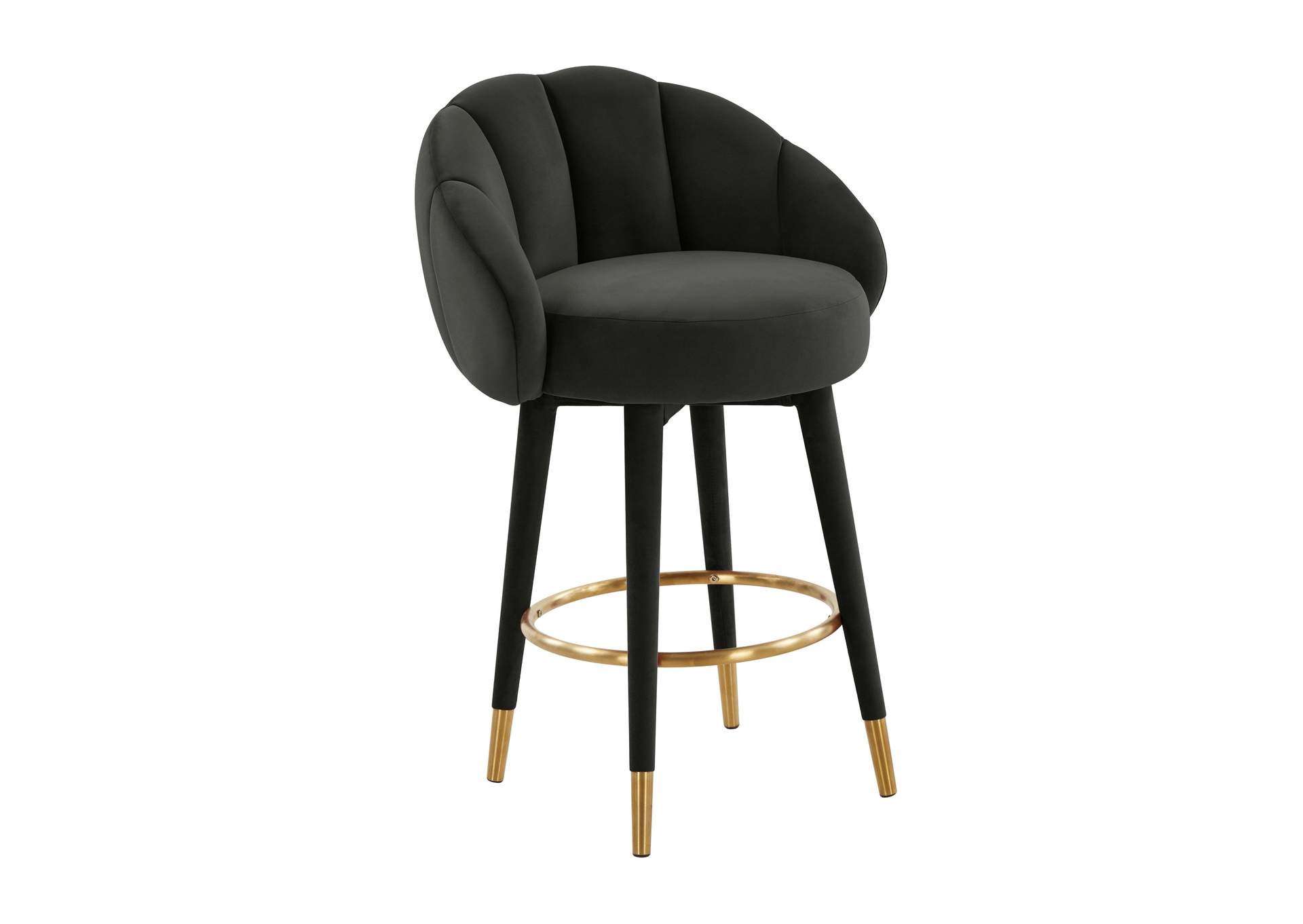 Myla Black Swivel Counter Stool image 1