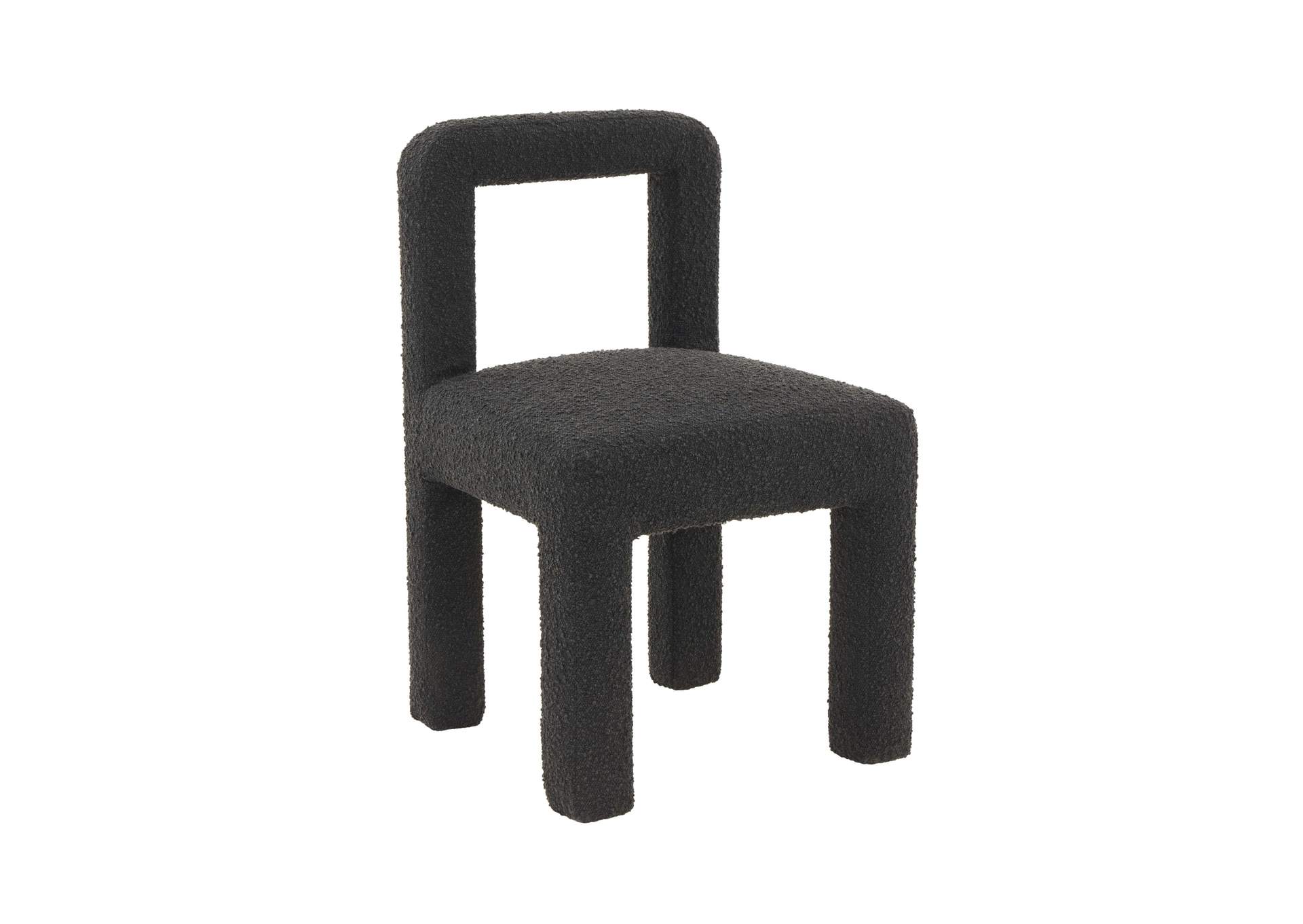 Hazel Black Boucle Dining Chair