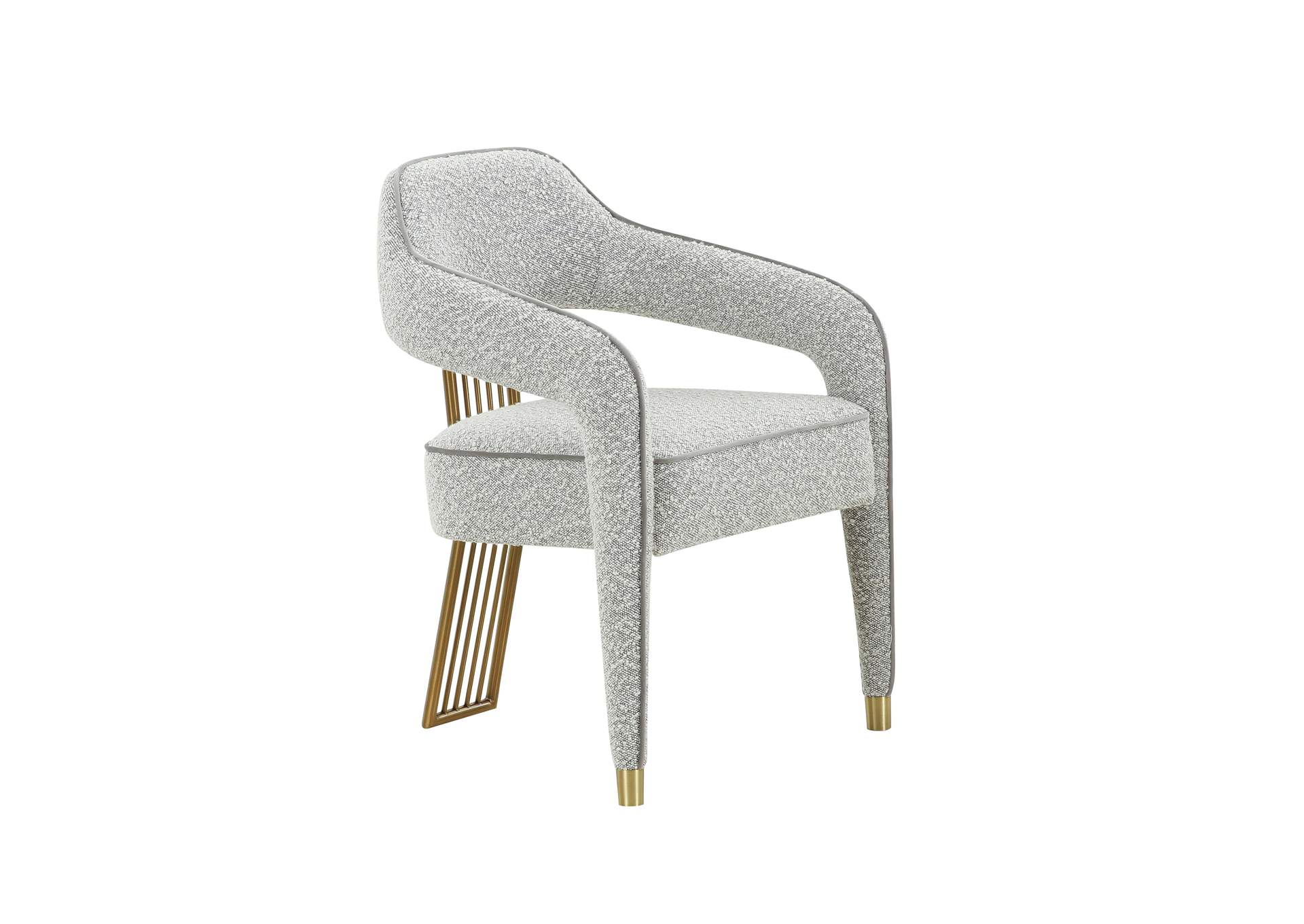 Corralis Speckled Grey Performance Boucle Dining Chair image 1