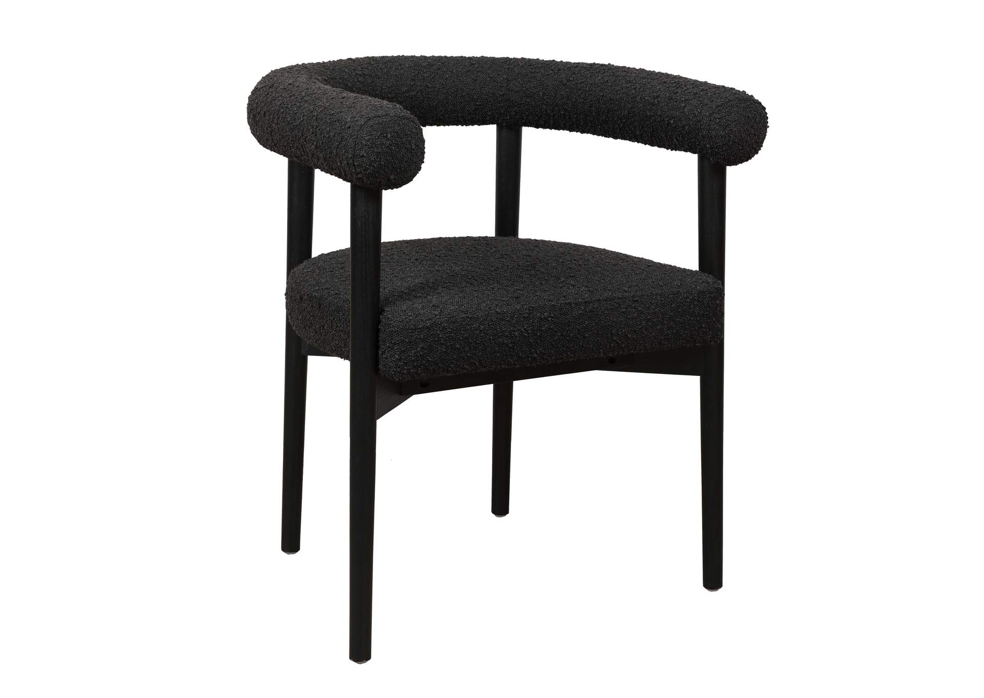 Spara Black Performance Boucle Dining Chair image 1