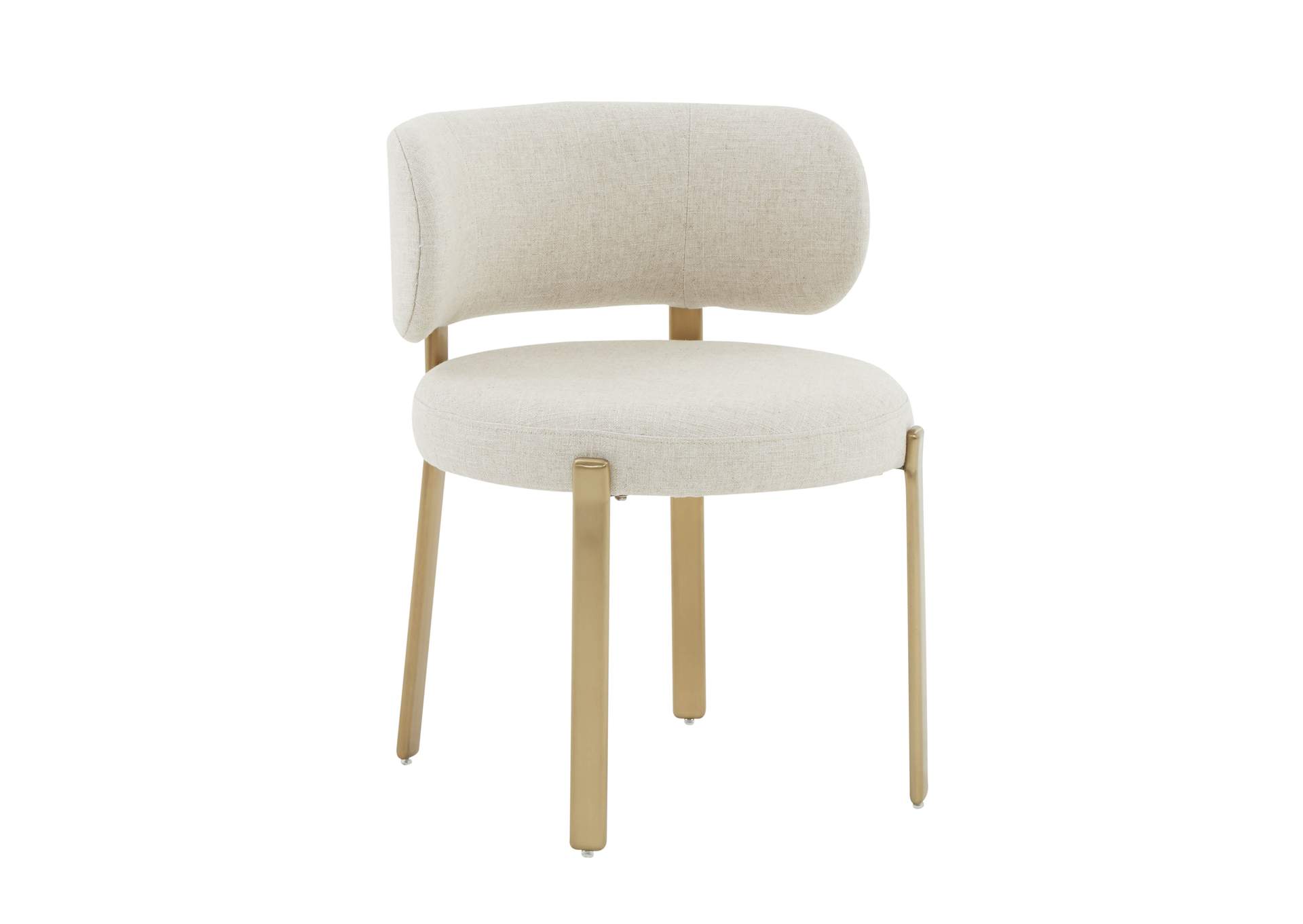Margaret Cream Performance Linen Dining Chair image 1