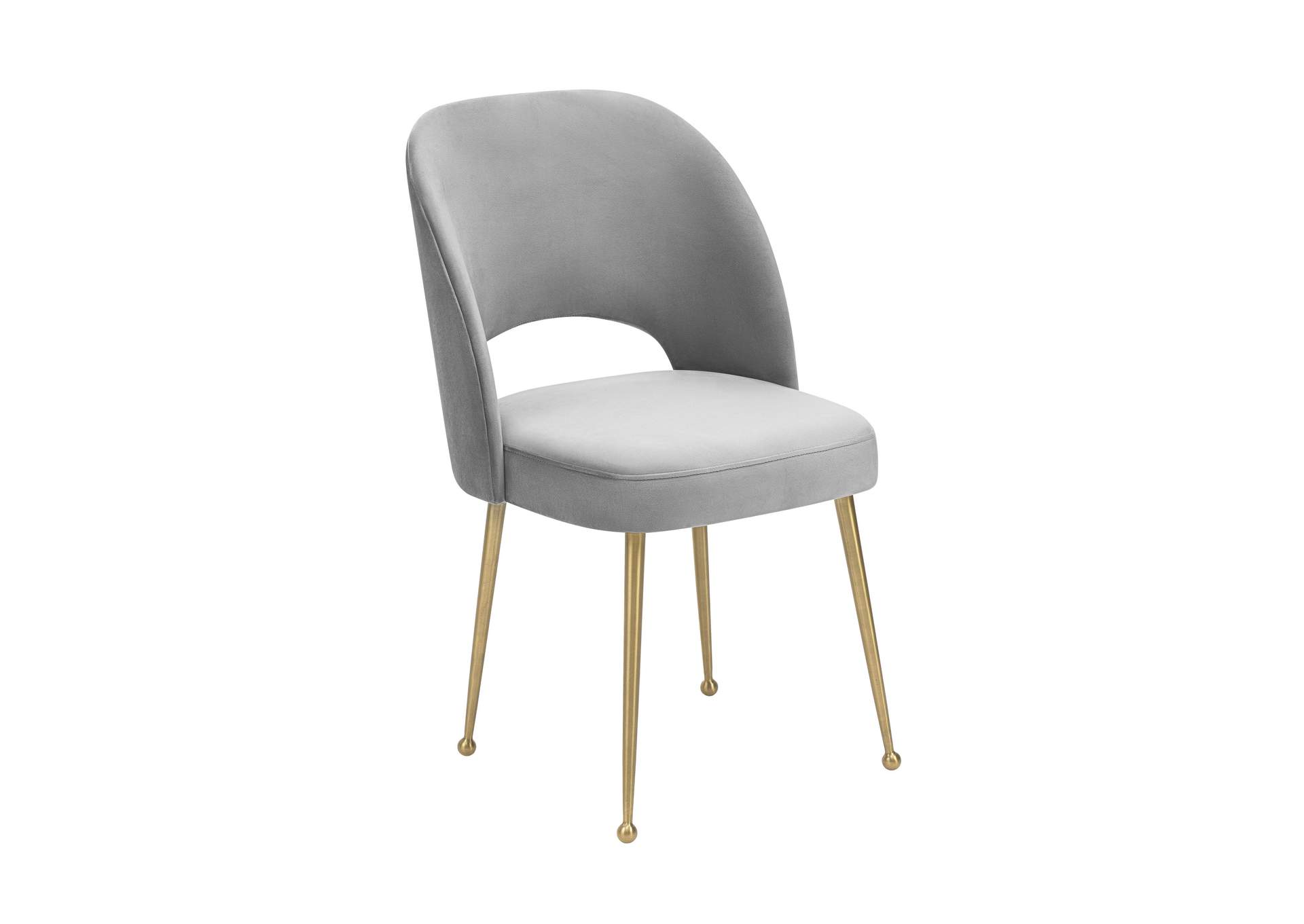 Swell Light Grey Velvet Chair image 1