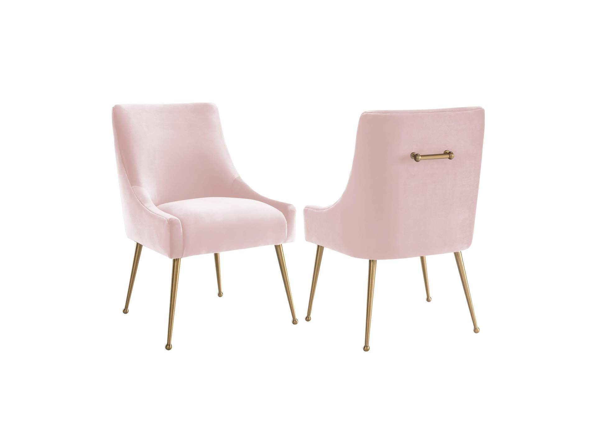 Beatrix Blush Velvet Side Chair image 1