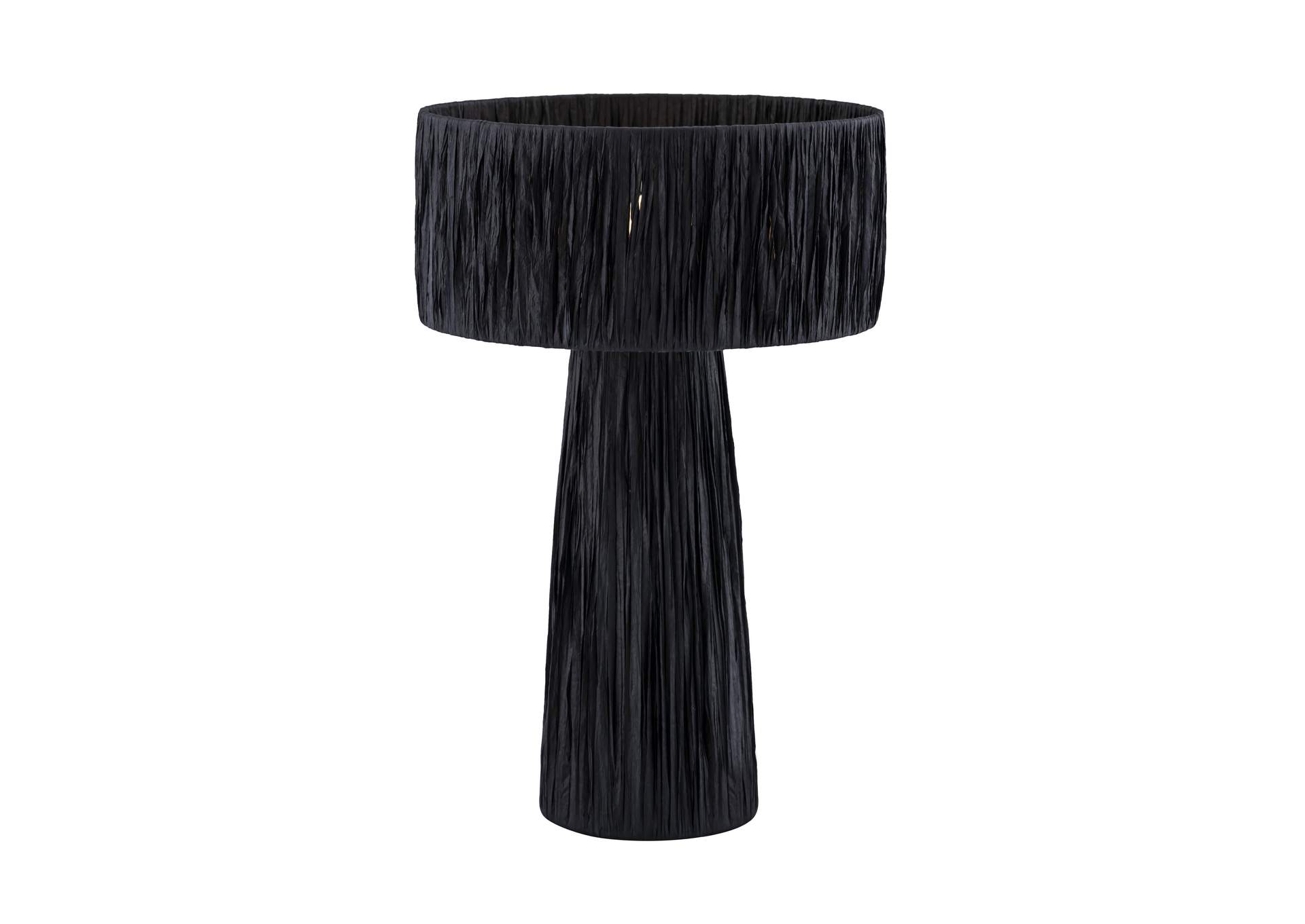 Shelby Raffia Black Table Lamp image 1