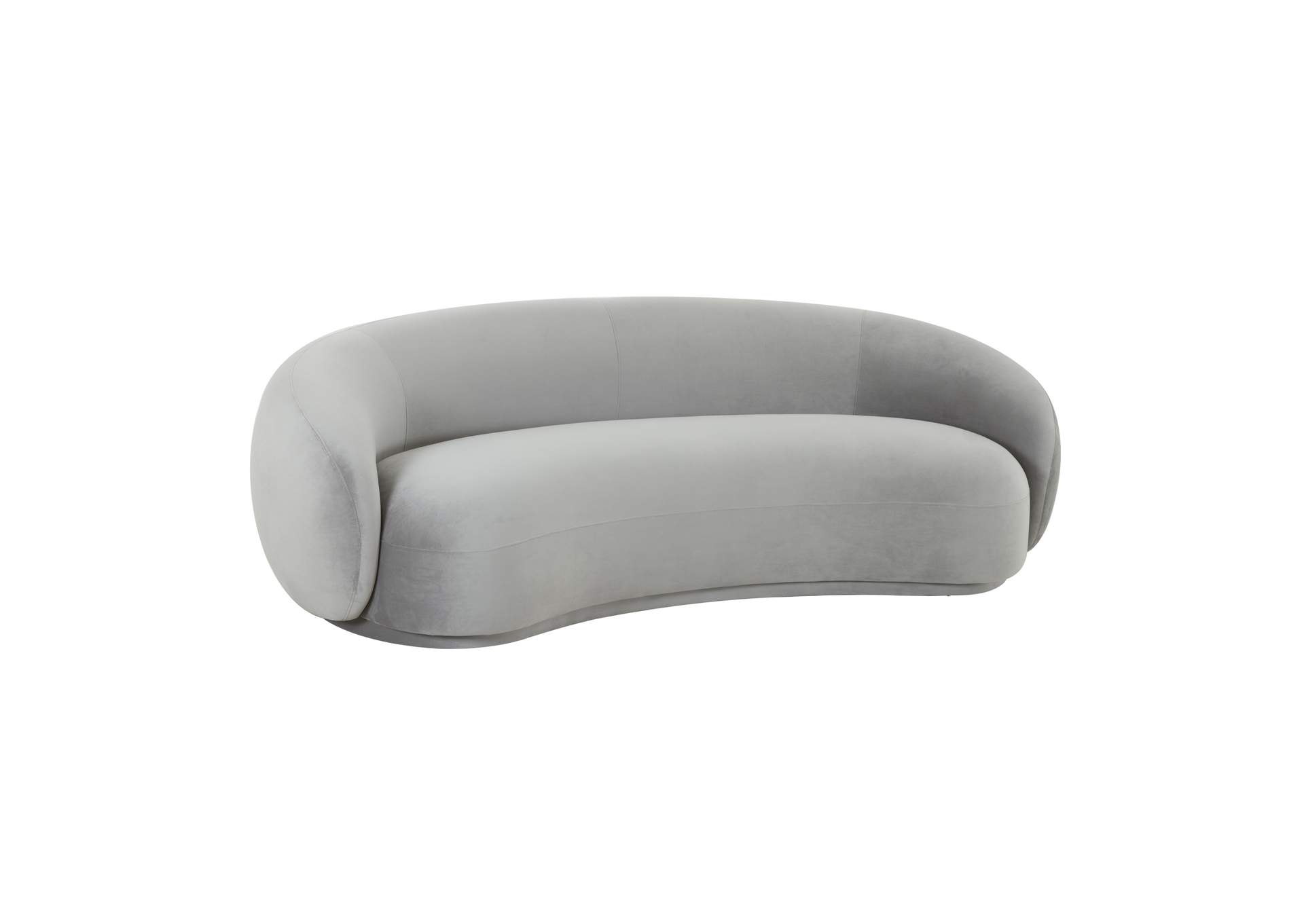 Kendall Light Grey Velvet Sofa image 1