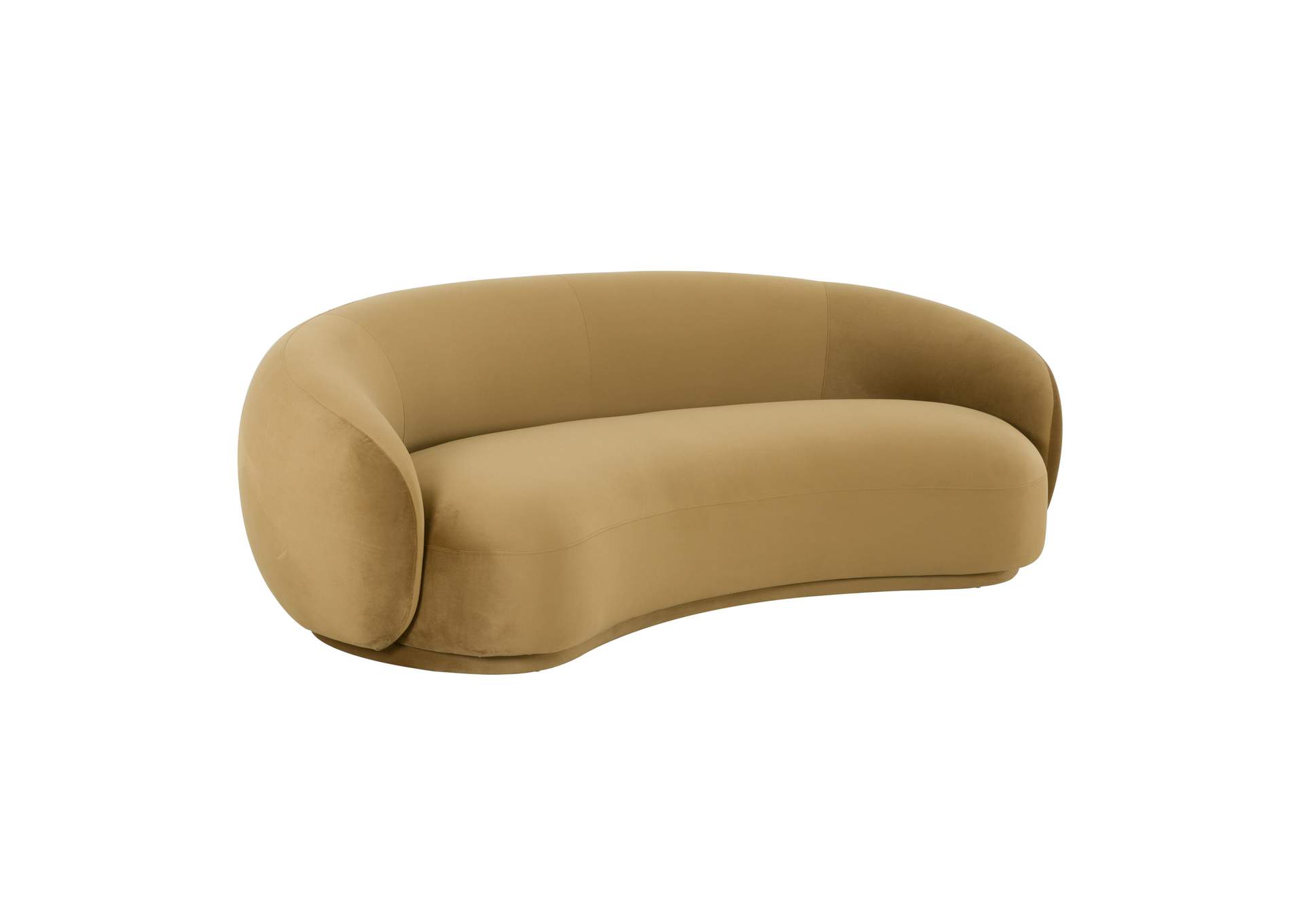 Kendall Cognac Velvet Sofa image 1