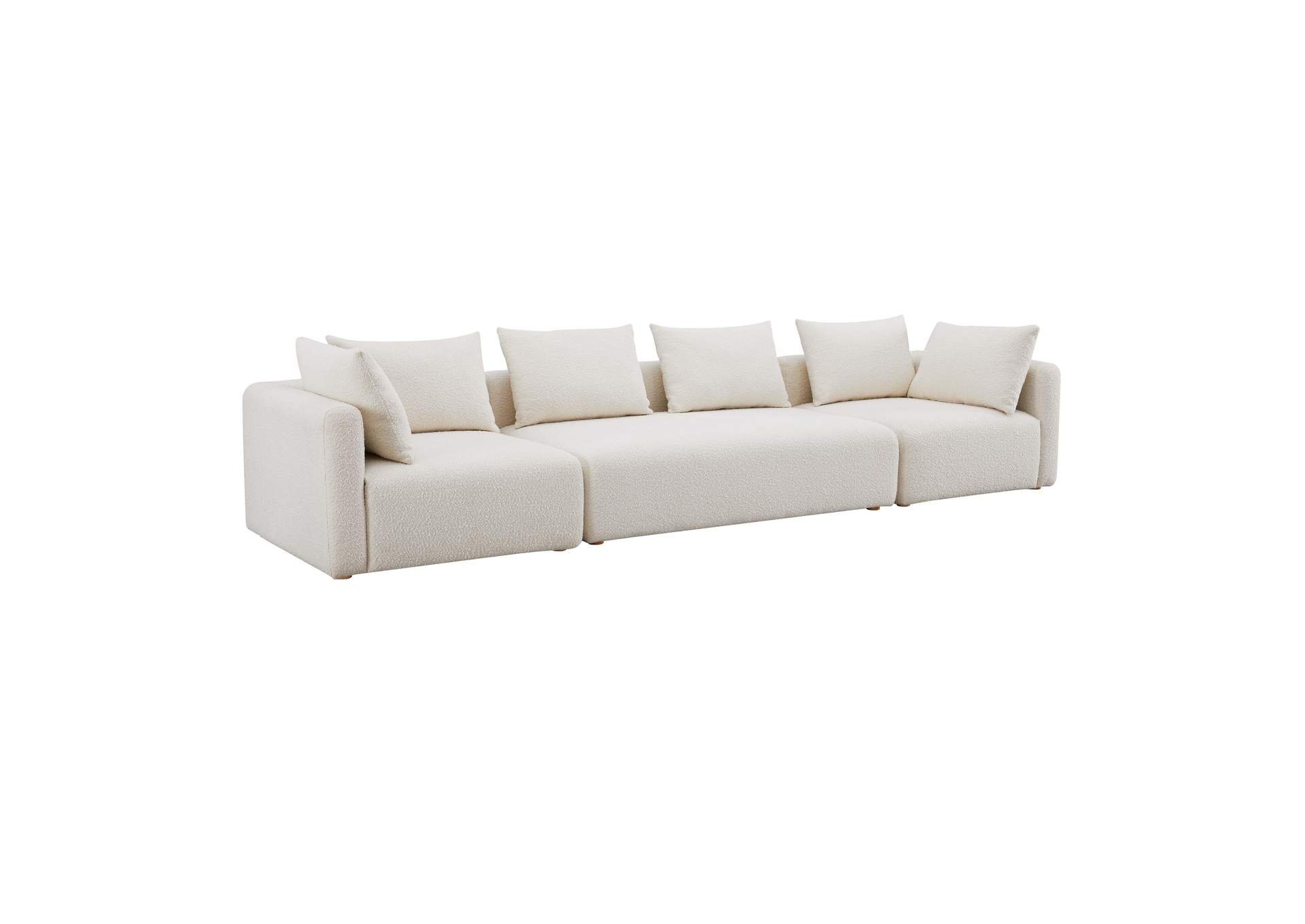 Hangover Cream Boucle 145 Inch Long Sofa image 1