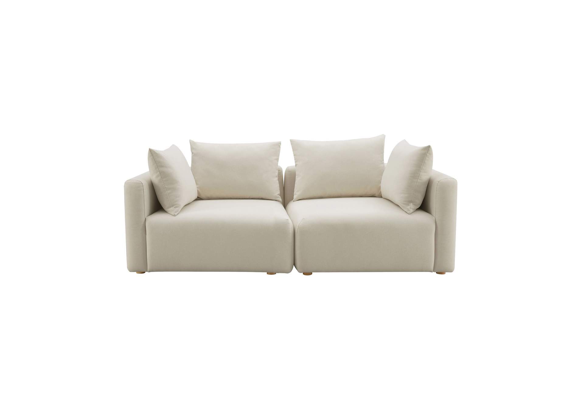 Hangover Cream Performance Linen Loveseat image 1