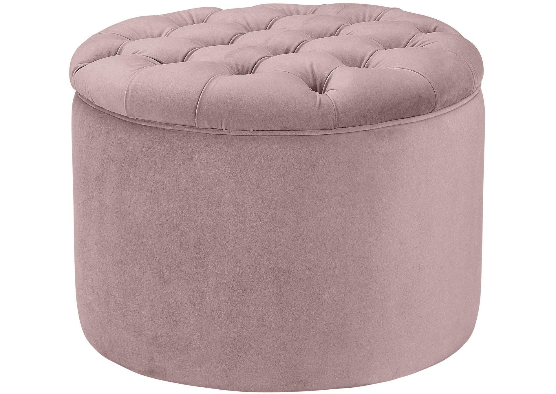 Queen Mauve Velvet Storage Ottoman image 1