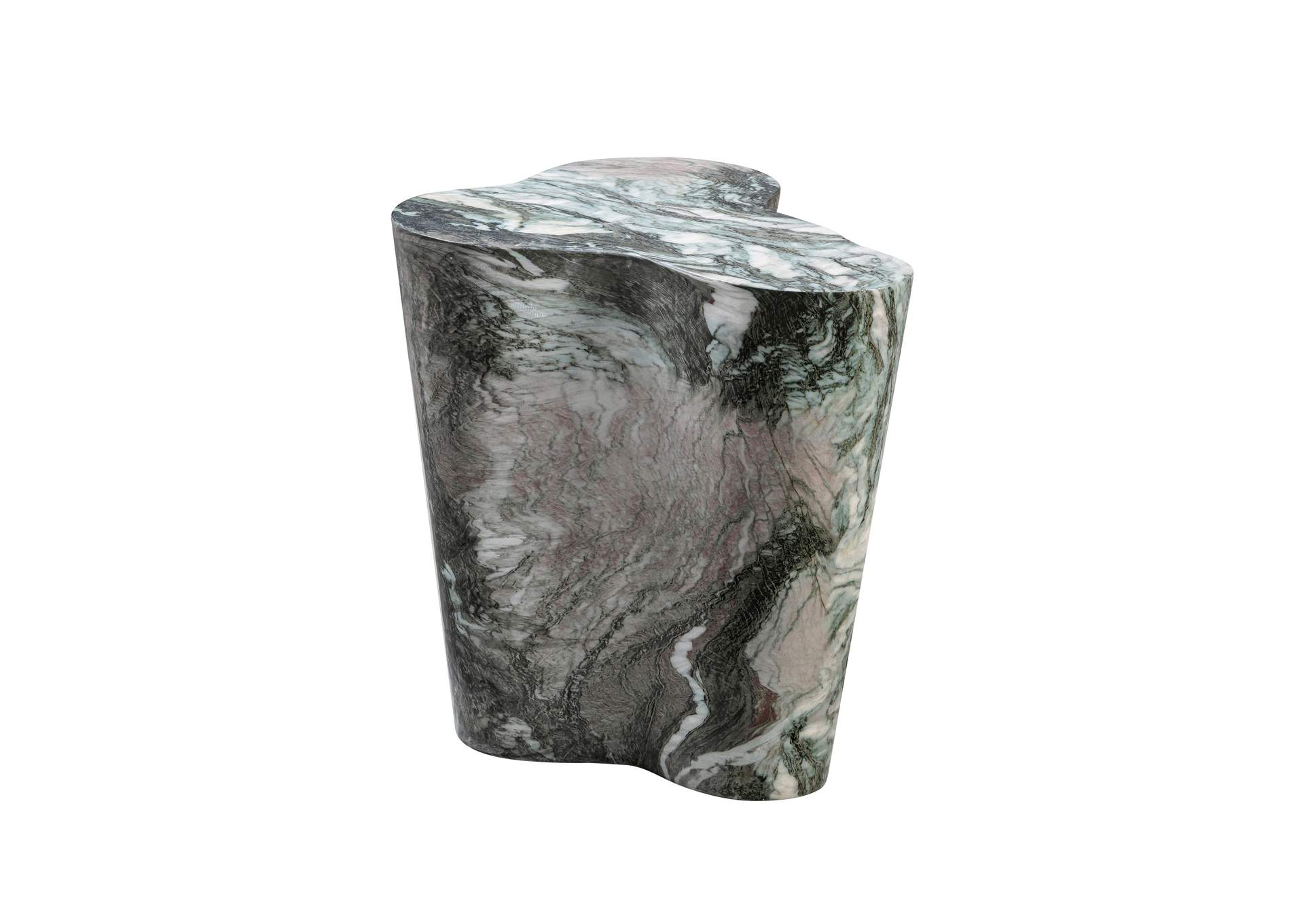 Slab Grey - Blush Faux Marble Tall Side Table image 1