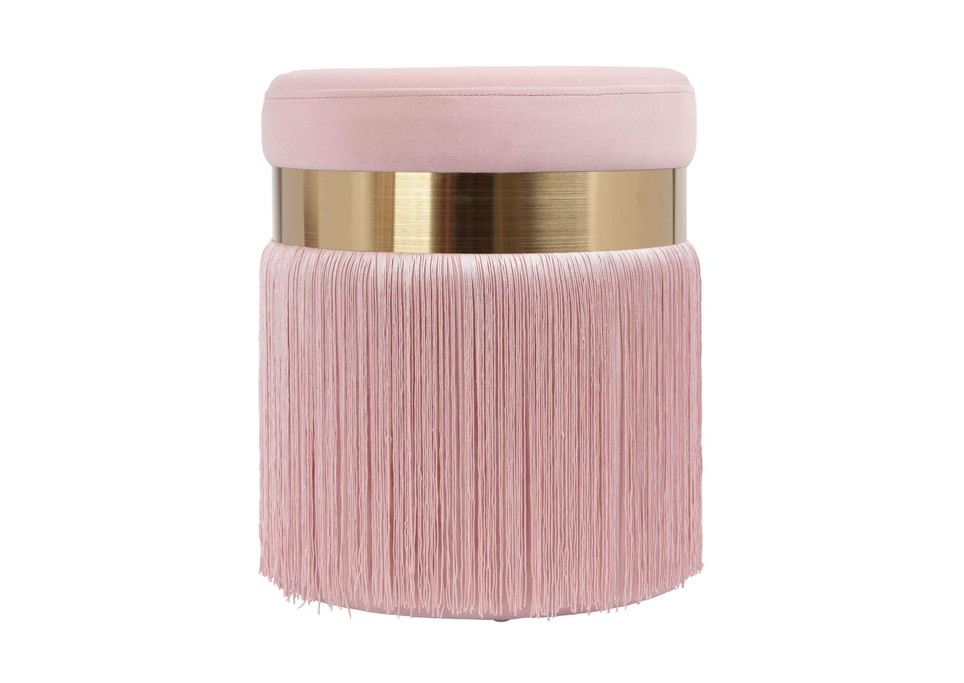 Melody Blush Tasseled Ottoman image 1