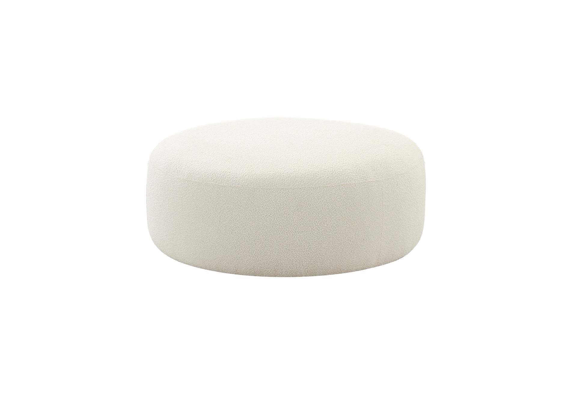 Broohah Cream Boucle Ottoman image 1