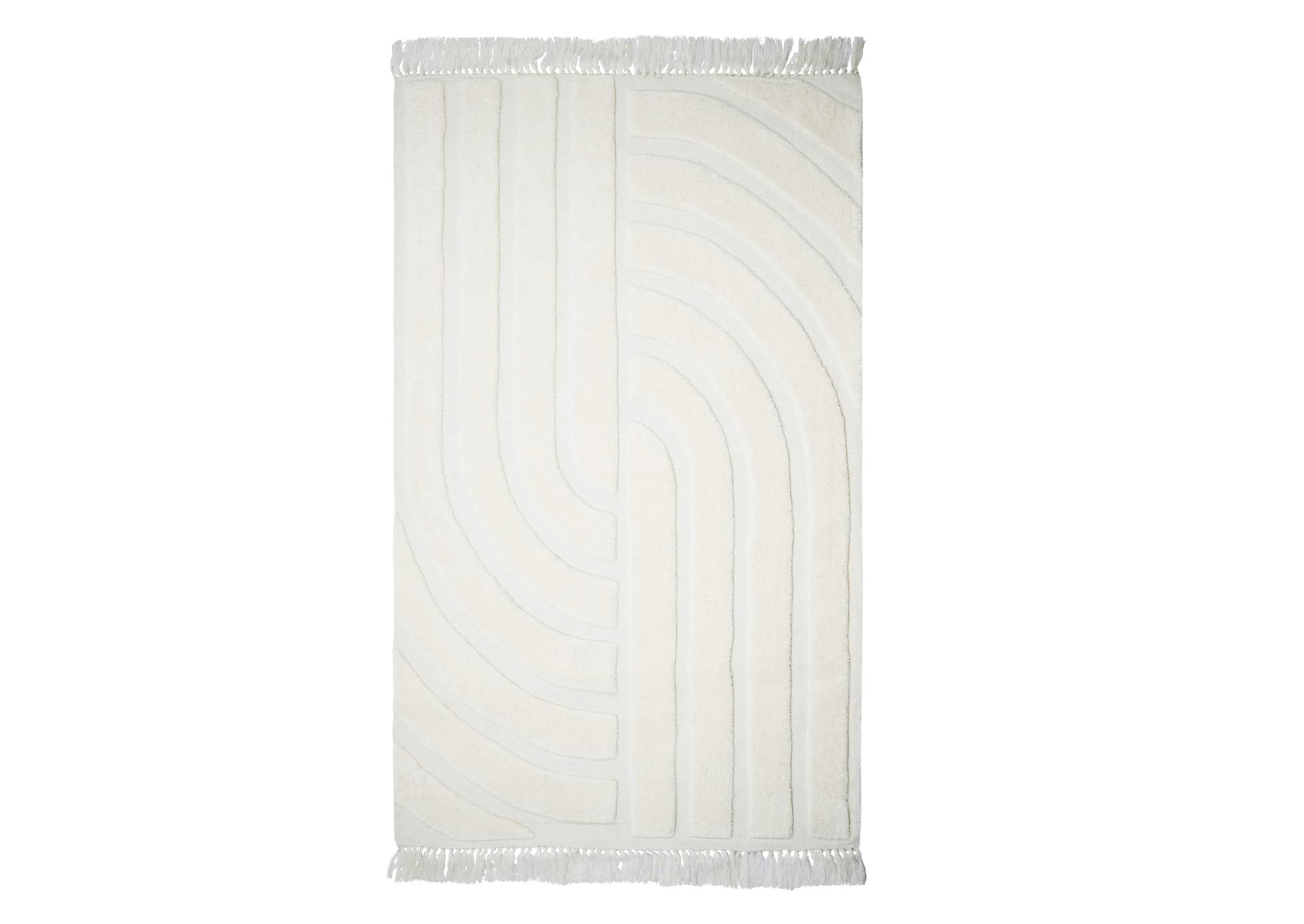 Loop White 5' 8' Area Rug image 1