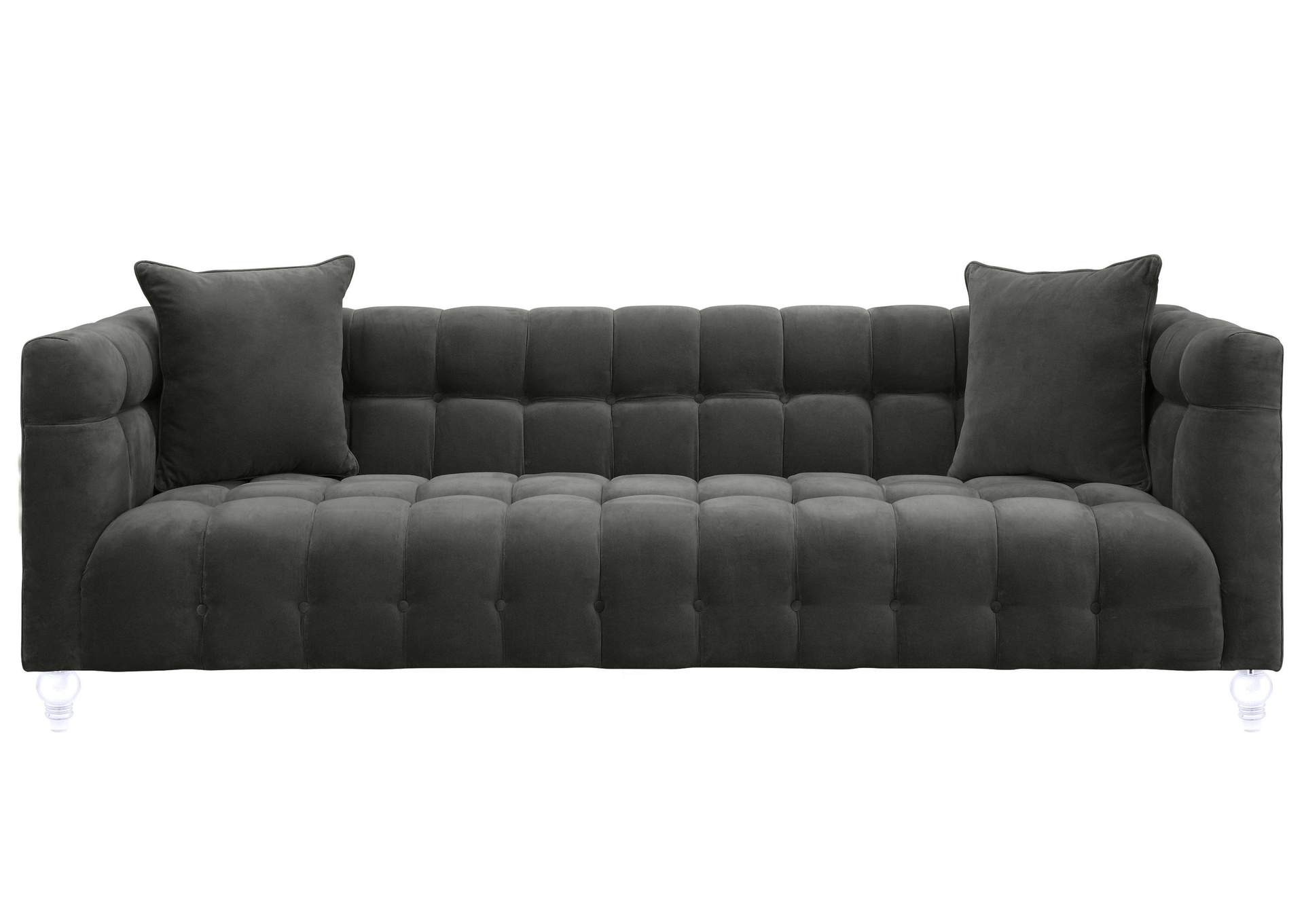 Bea Grey Velvet Sofa image 1