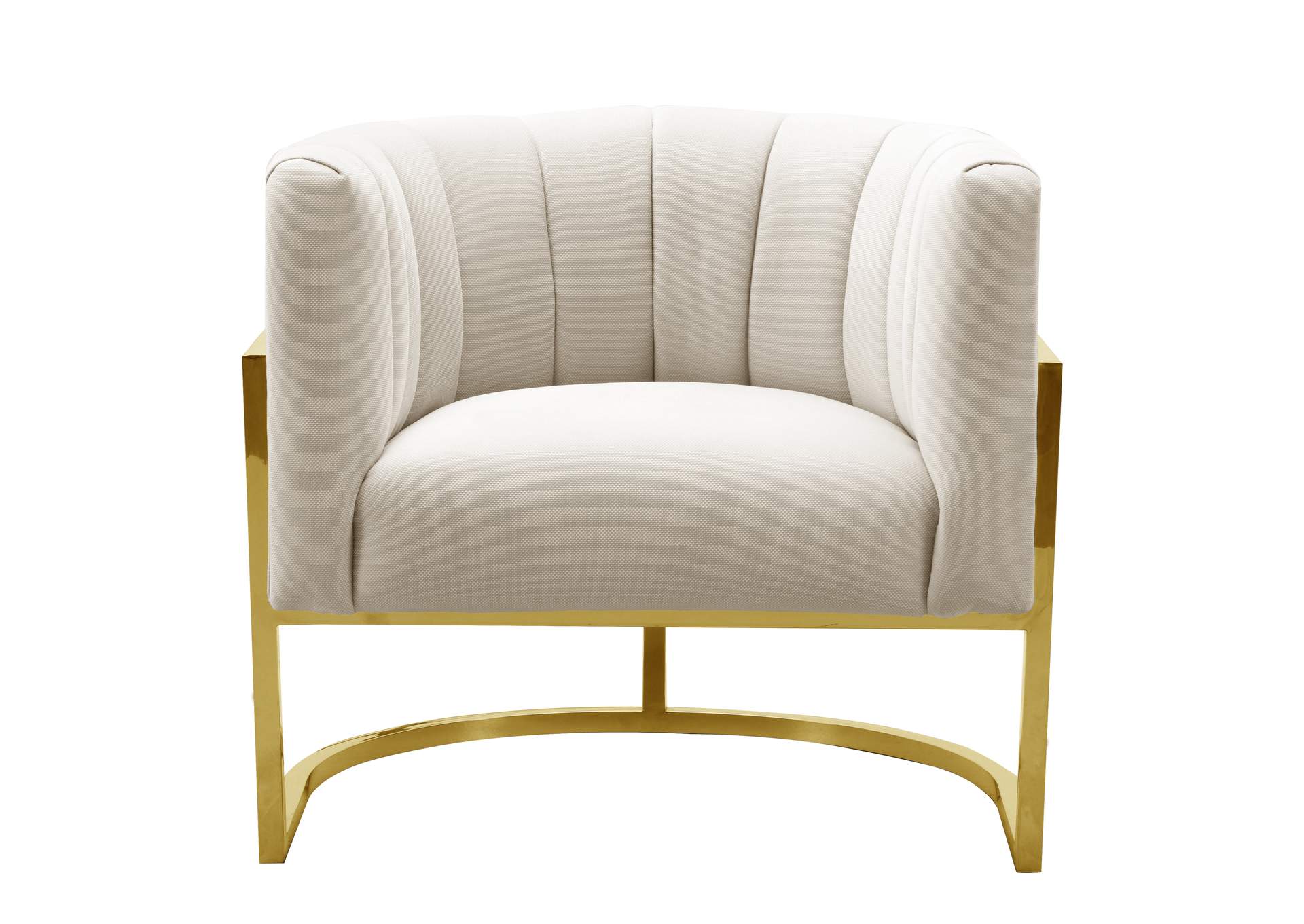Magnolia Spotted Cream Chair With Gold
