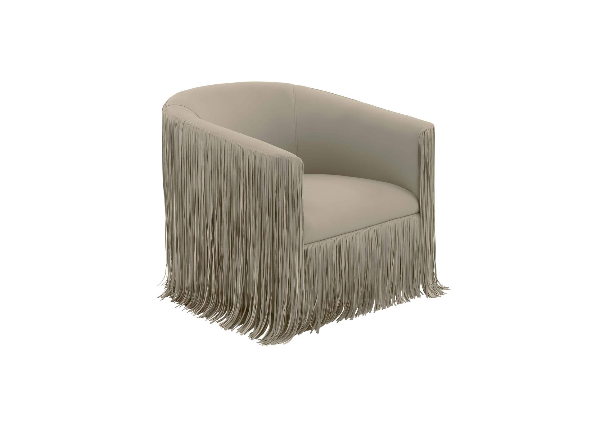 Shag Me Grey Performance Vegan Leather Swivel Chair image 1