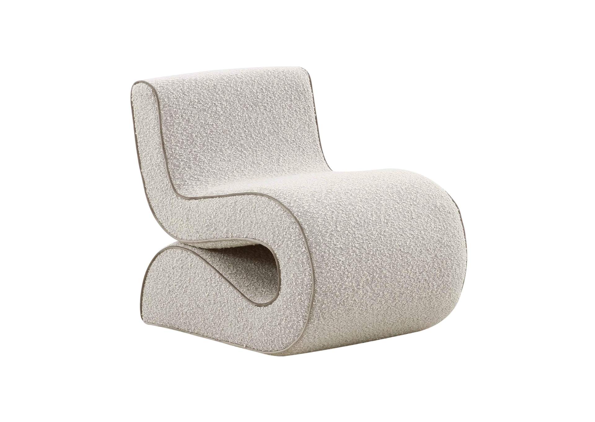 Senna Speckled Grey Boucle Accent Chair image 1