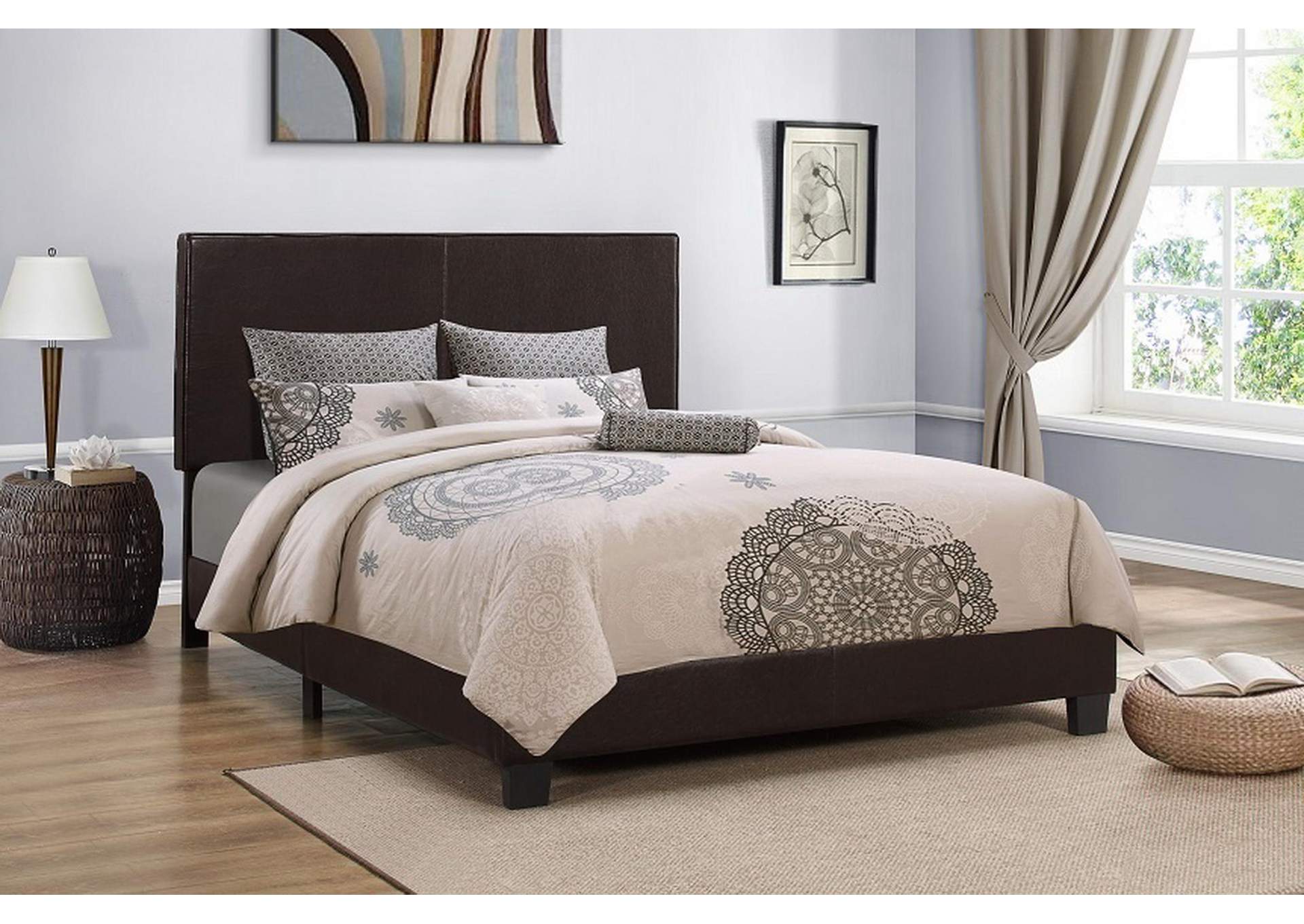 Chocolate Pu Full Bed image 1