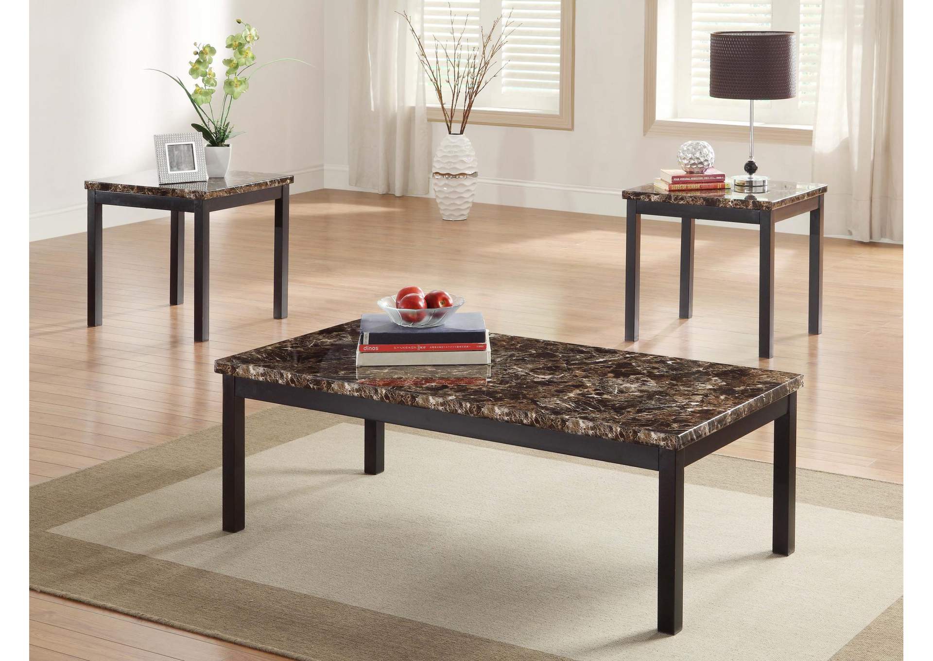 Brown 3 Pk Table Set (3 - Cn) image 1