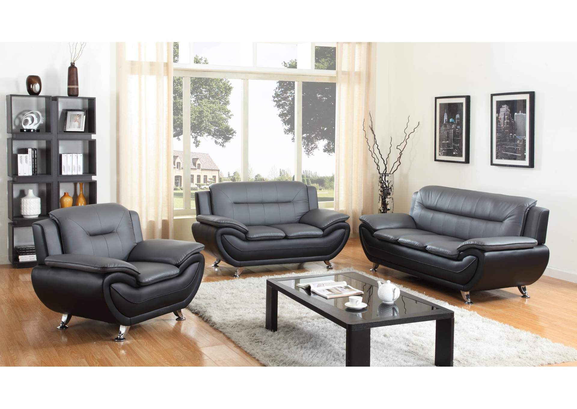 Gray Pu Chair image 1