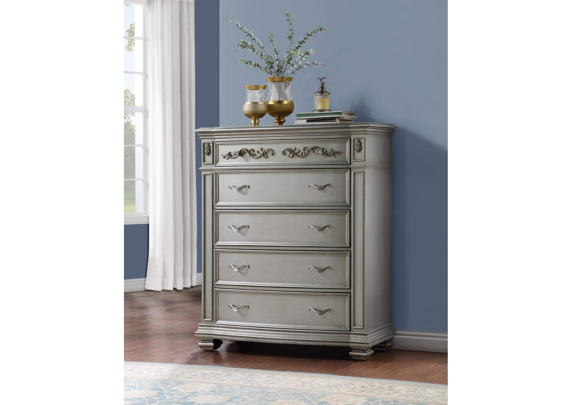 Silver Metallic Chest image 1