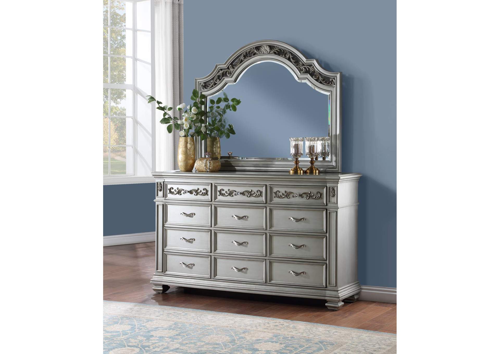 Silver Metallic Mirror image 1