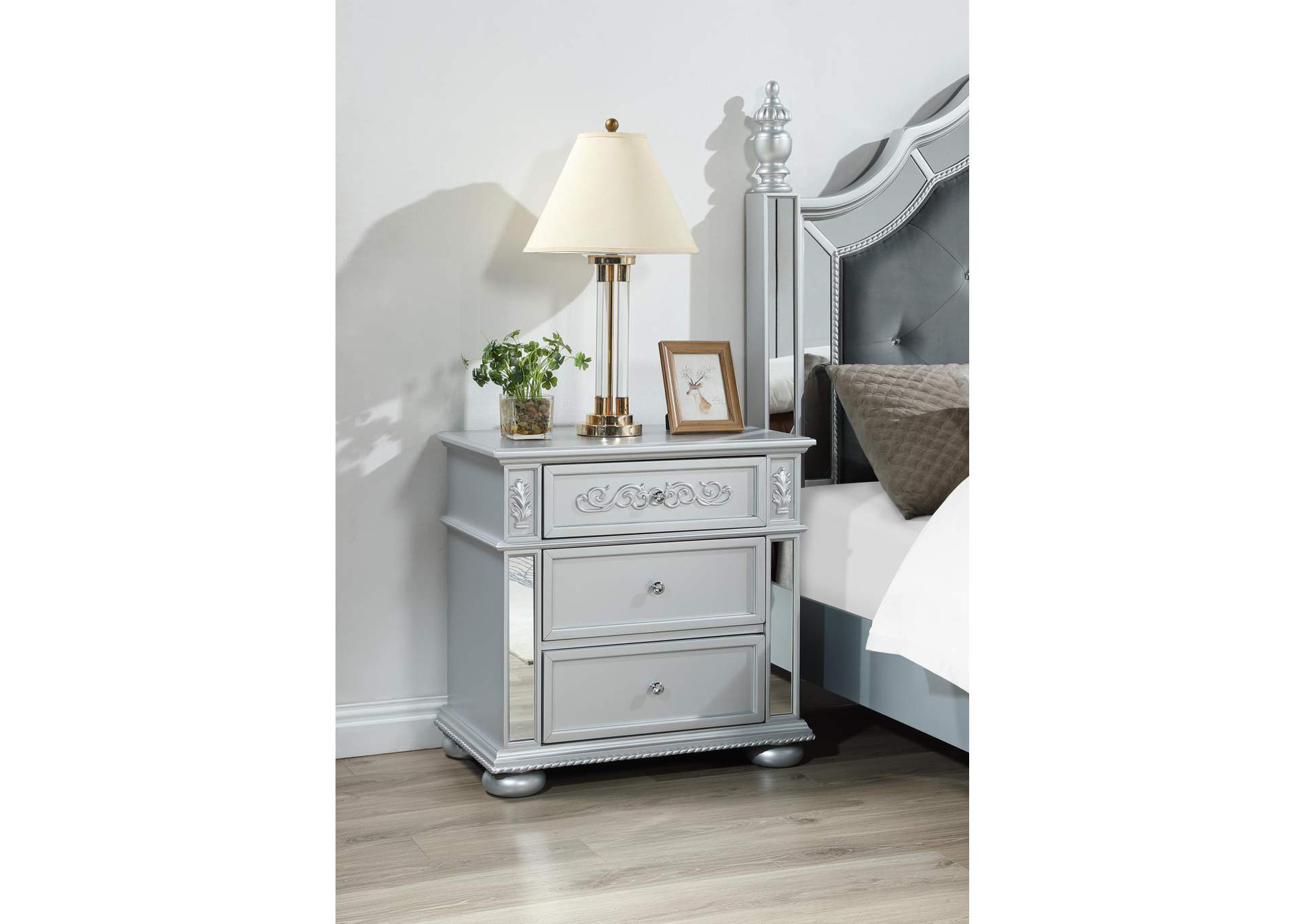 Gray Nightstand image 1