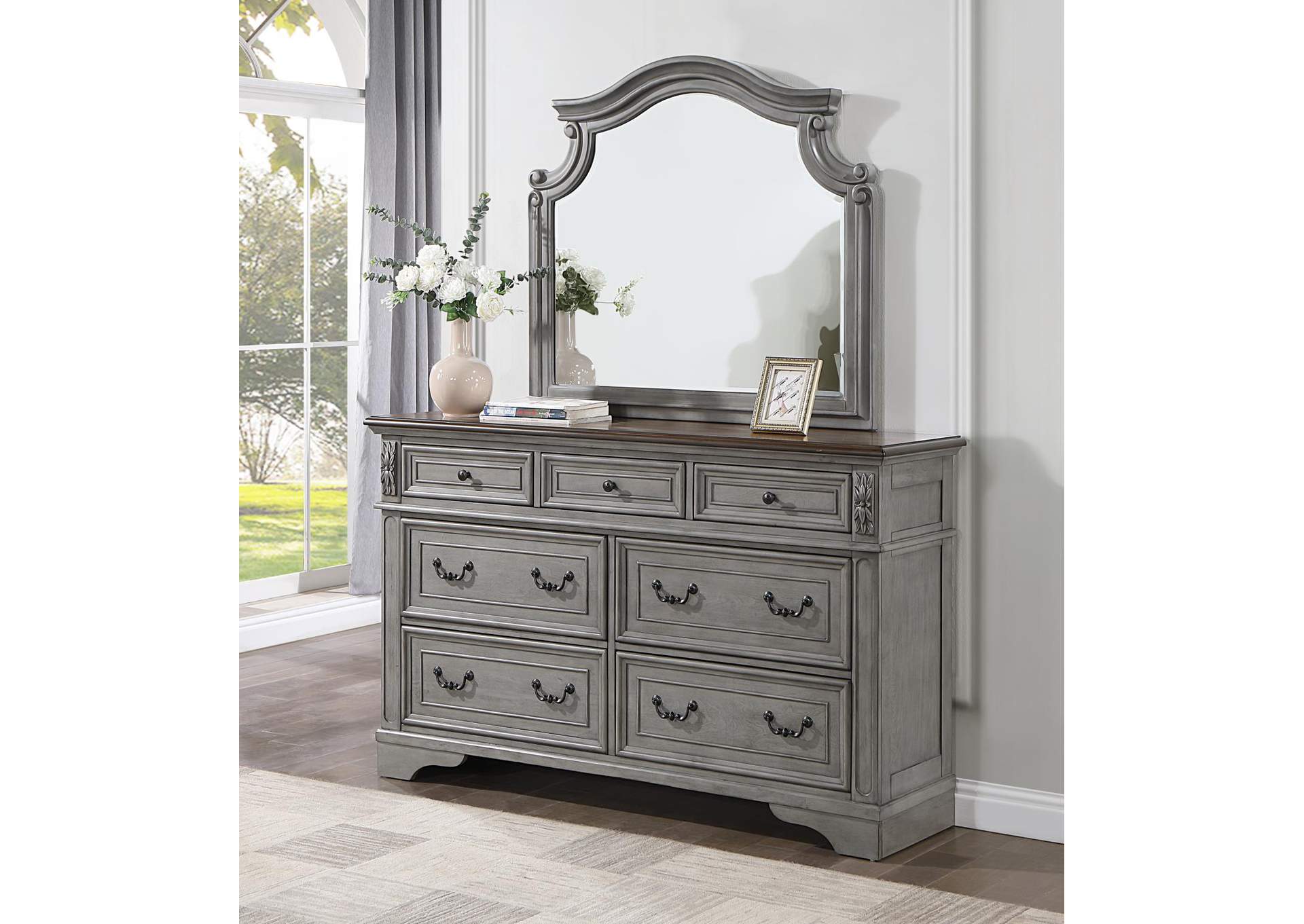 Gray Rustic Dresser image 1