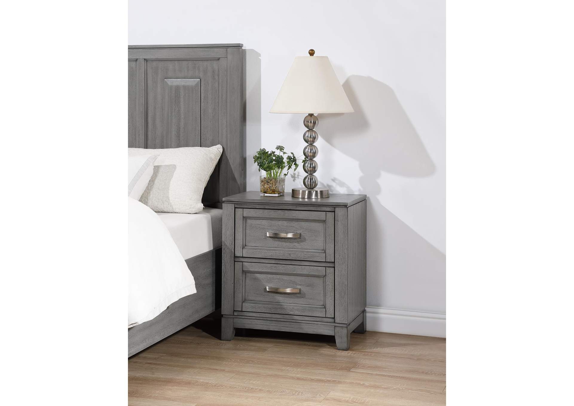 Gray Nightstand image 1