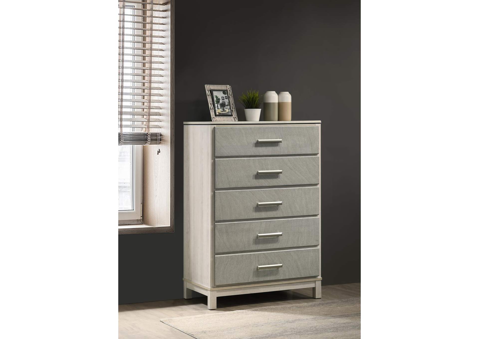 Light Beige - Dove Gray Chest image 1