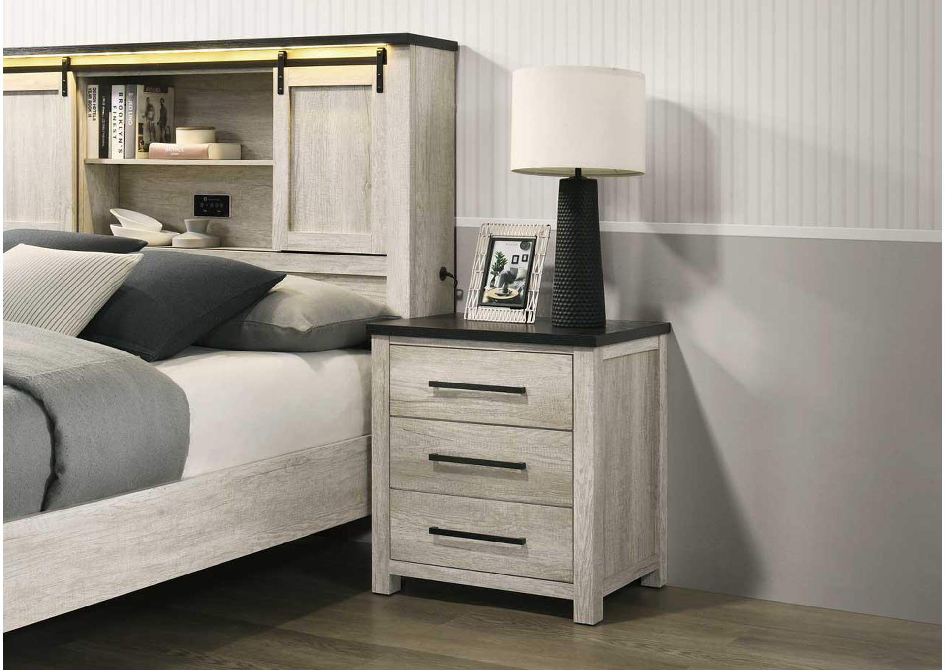 Antique White Nightstand image 1