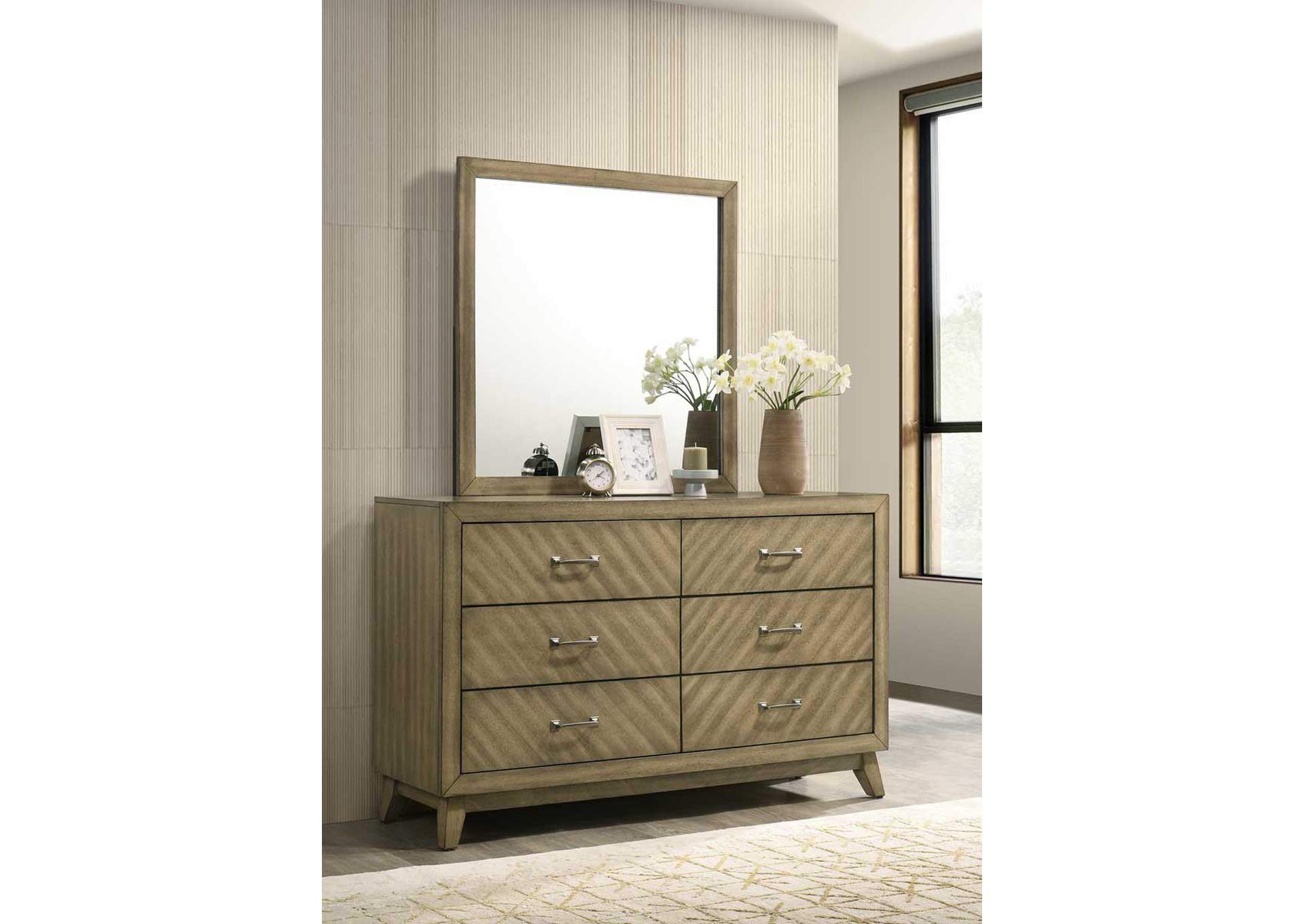 Antique Gray Mirror image 1