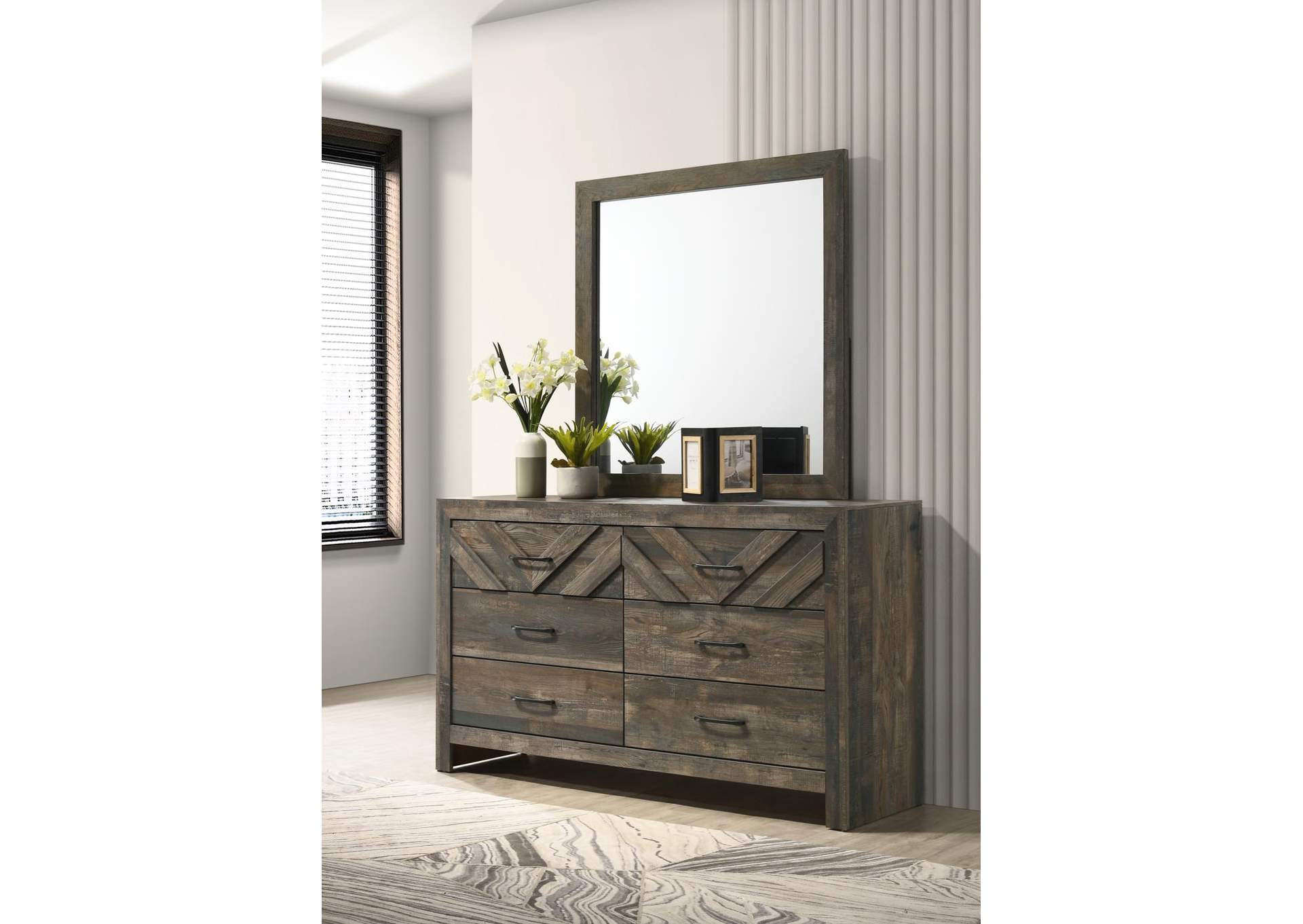 Antique Brown Mirror image 1