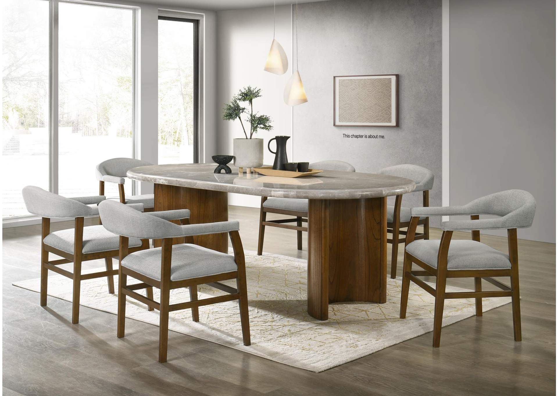 Dining Table & 6 Side Chairs image 1