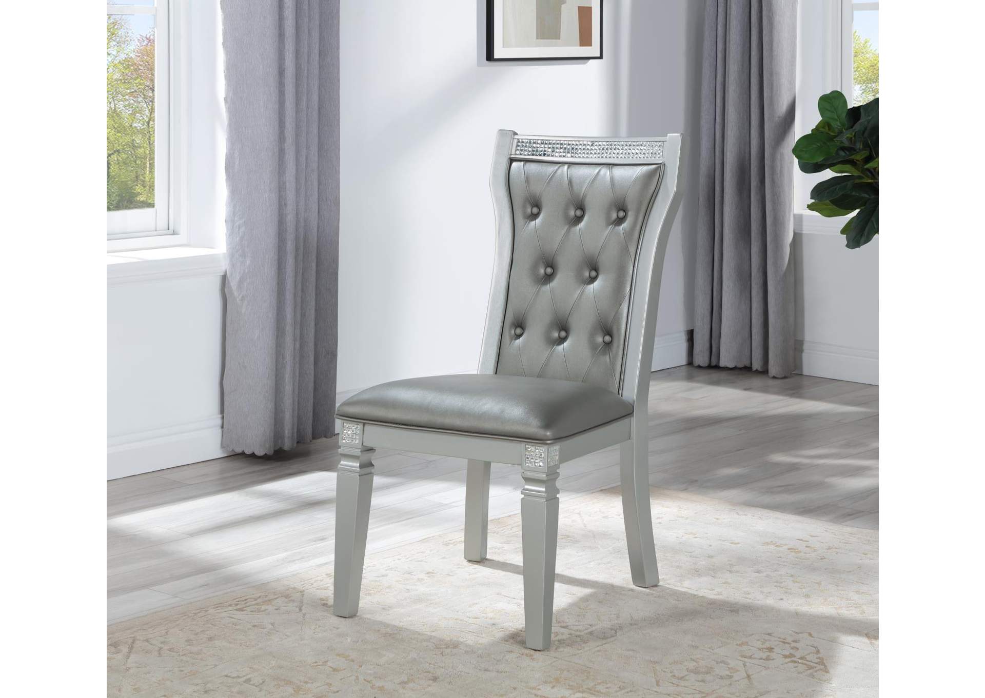 Silver Shimmer Side Chair (2 - Box) image 1