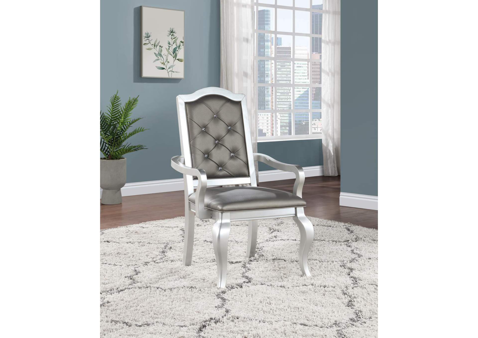 Silver Shimmer Dining Table image 1