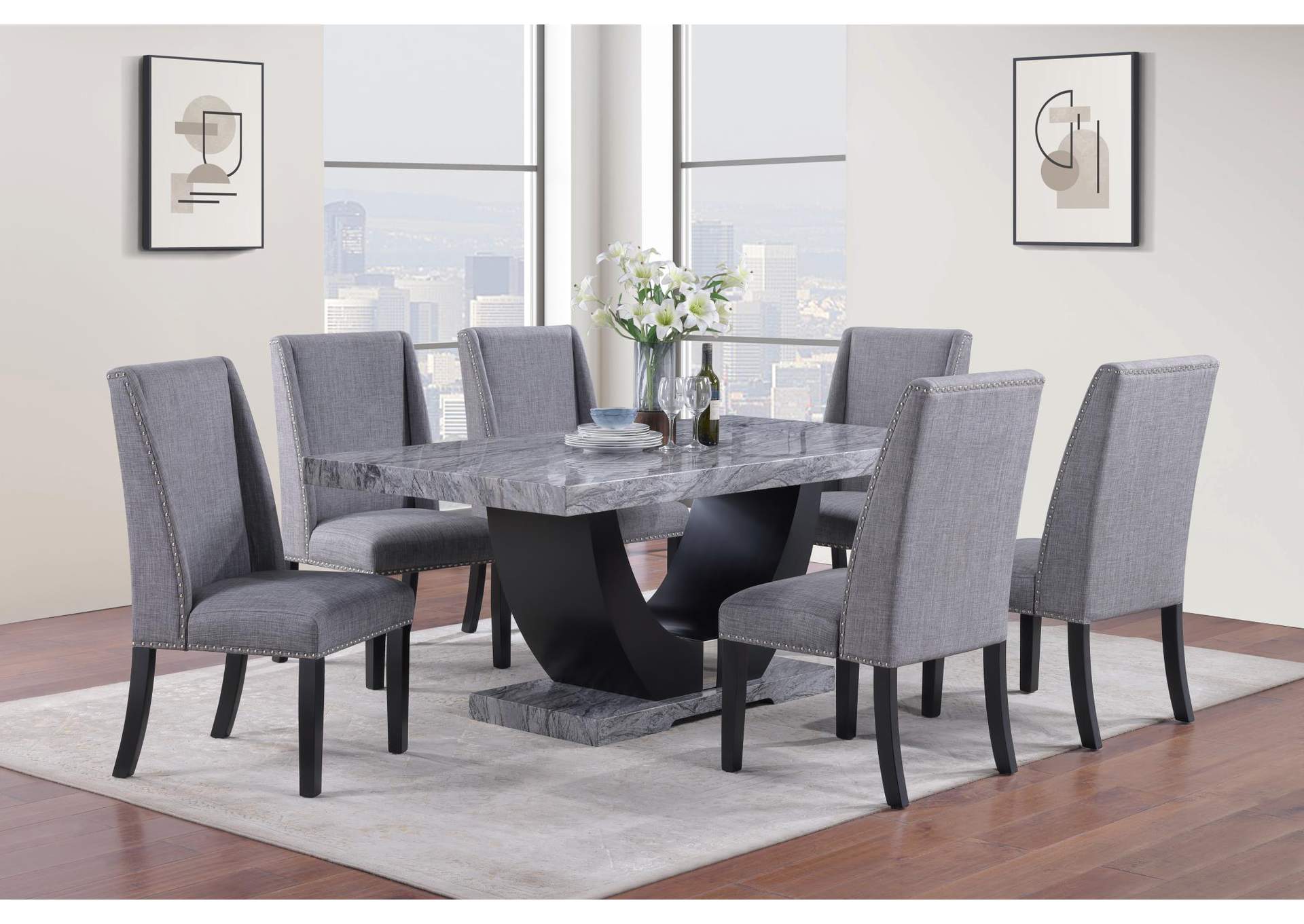 Dining Table & 4 Side Chairs image 1