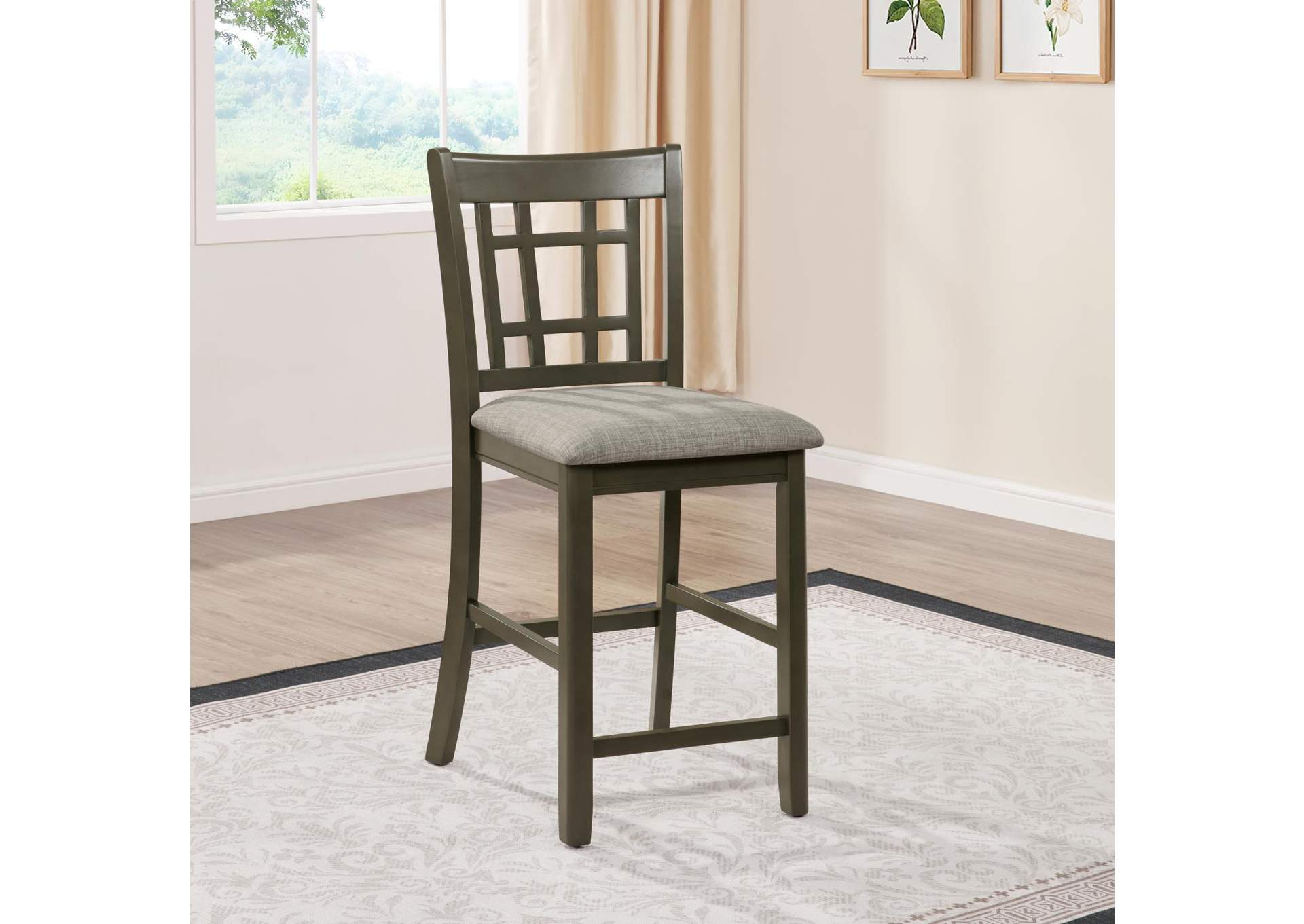Gray Counter Height Chairs (2 - Box) Priced As Each image 1