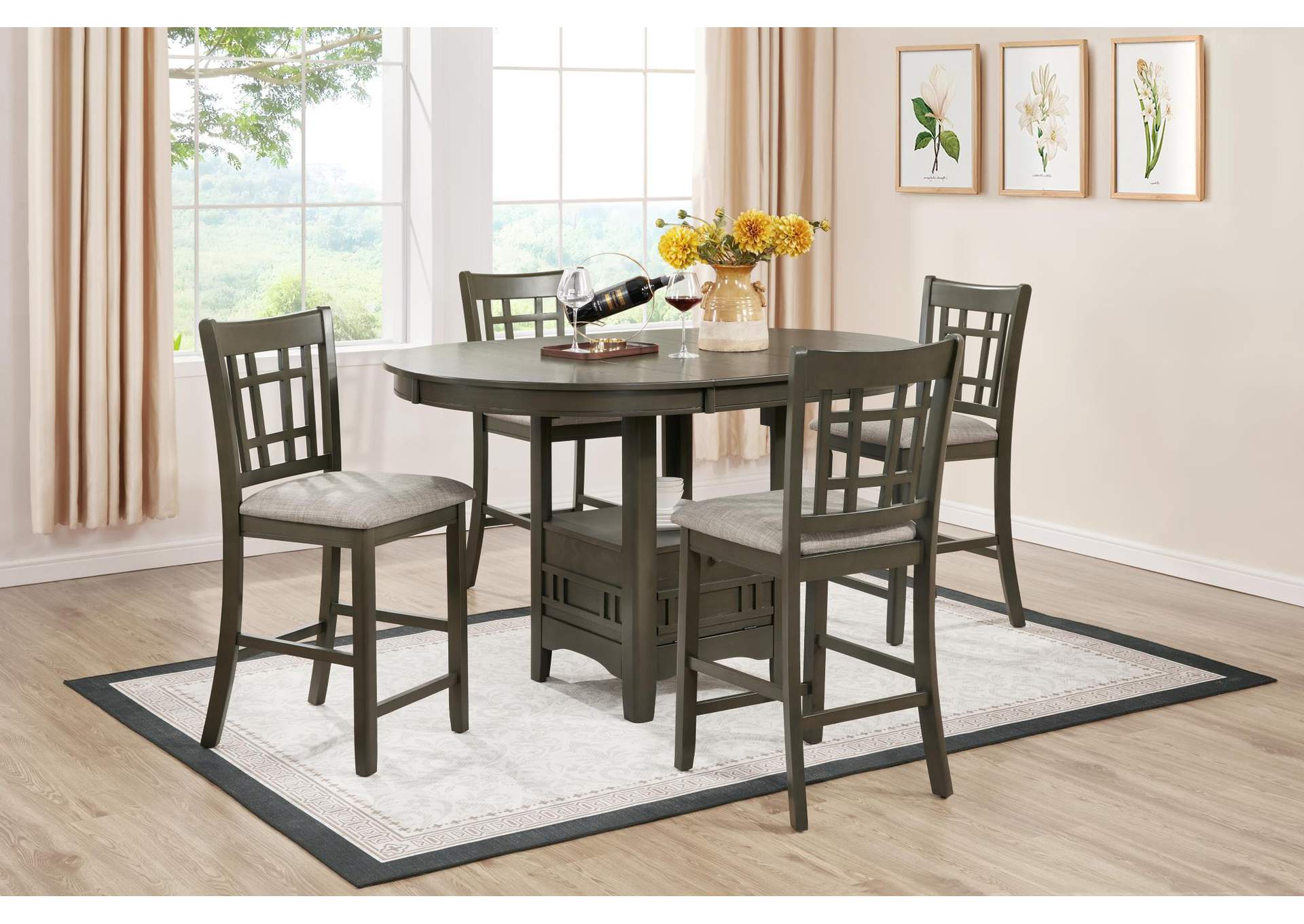 Dining Table & 4 Side Chairs image 1