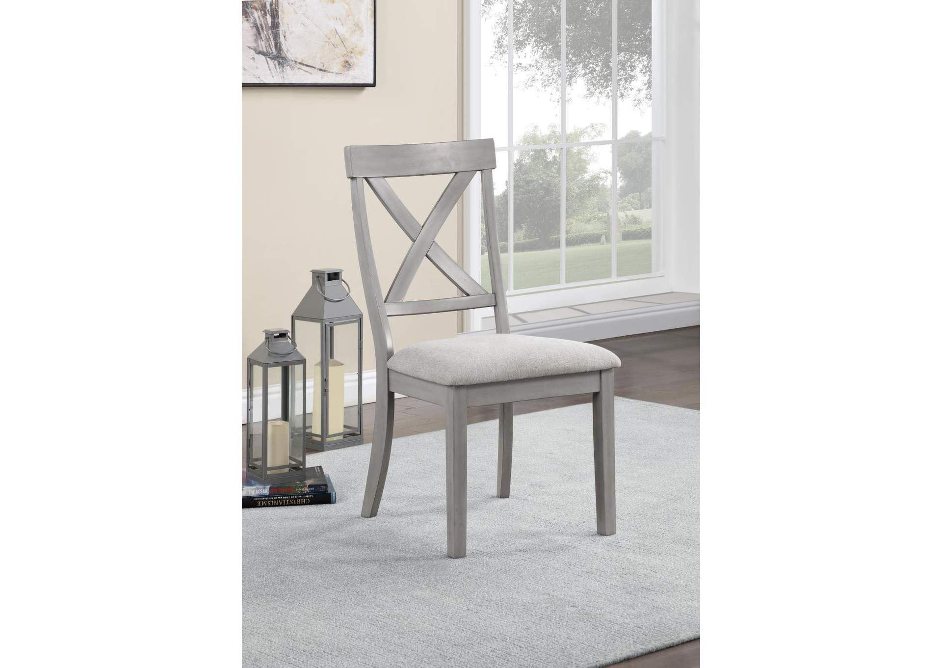 Gray Rectangular Dining Table image 1