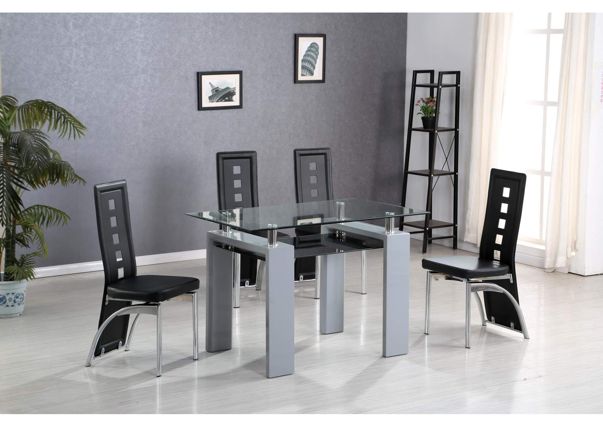 Dining Table & 4 Side Chairs image 1