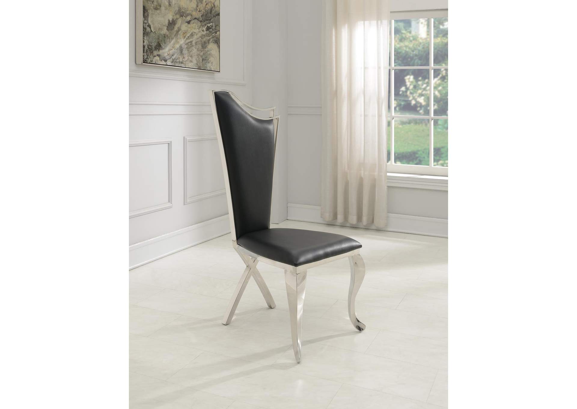 Black Pu Dining Chair (Price Per Chair - Moq 2) image 1