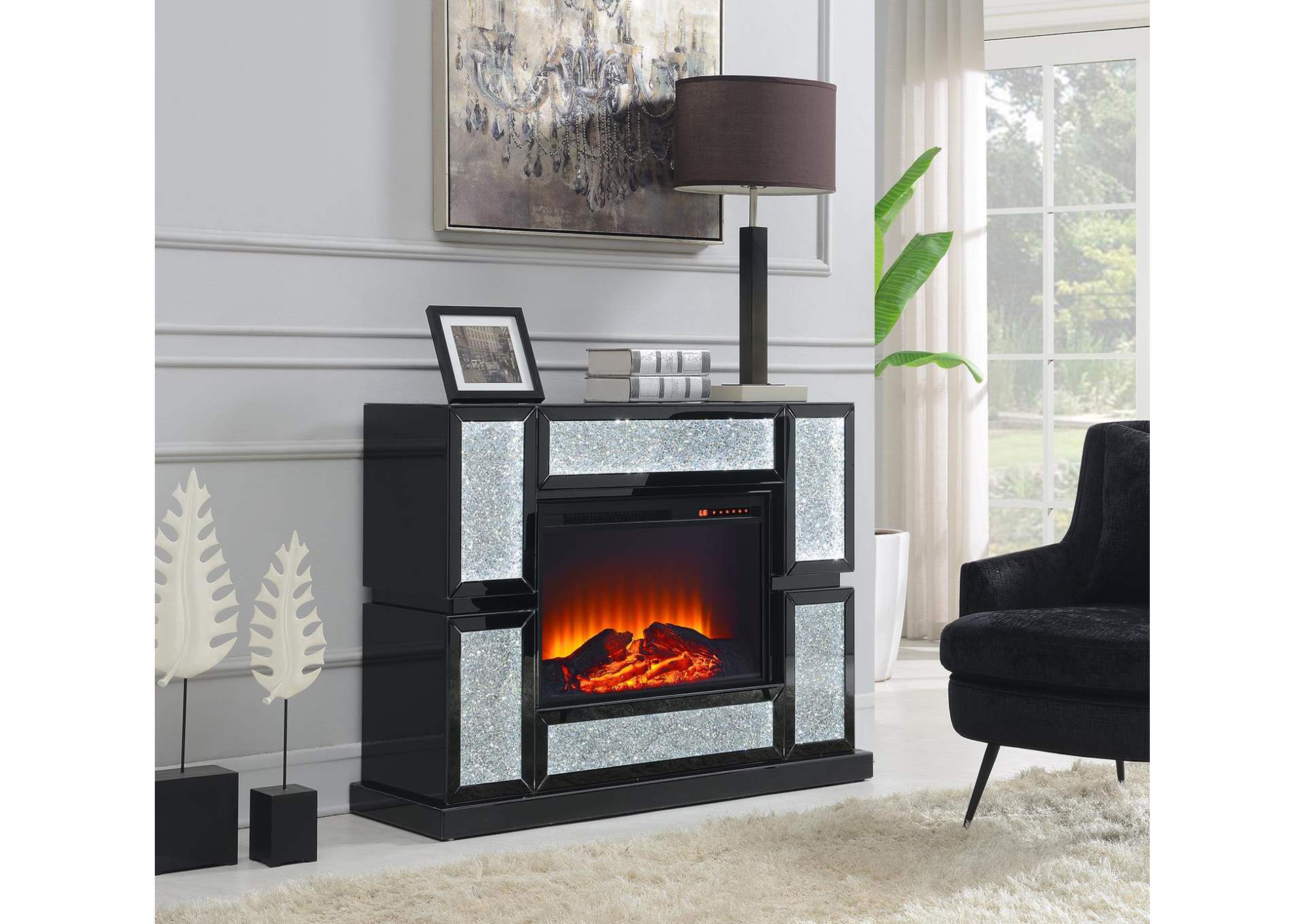 Black Glamour Led Fireplace image 1