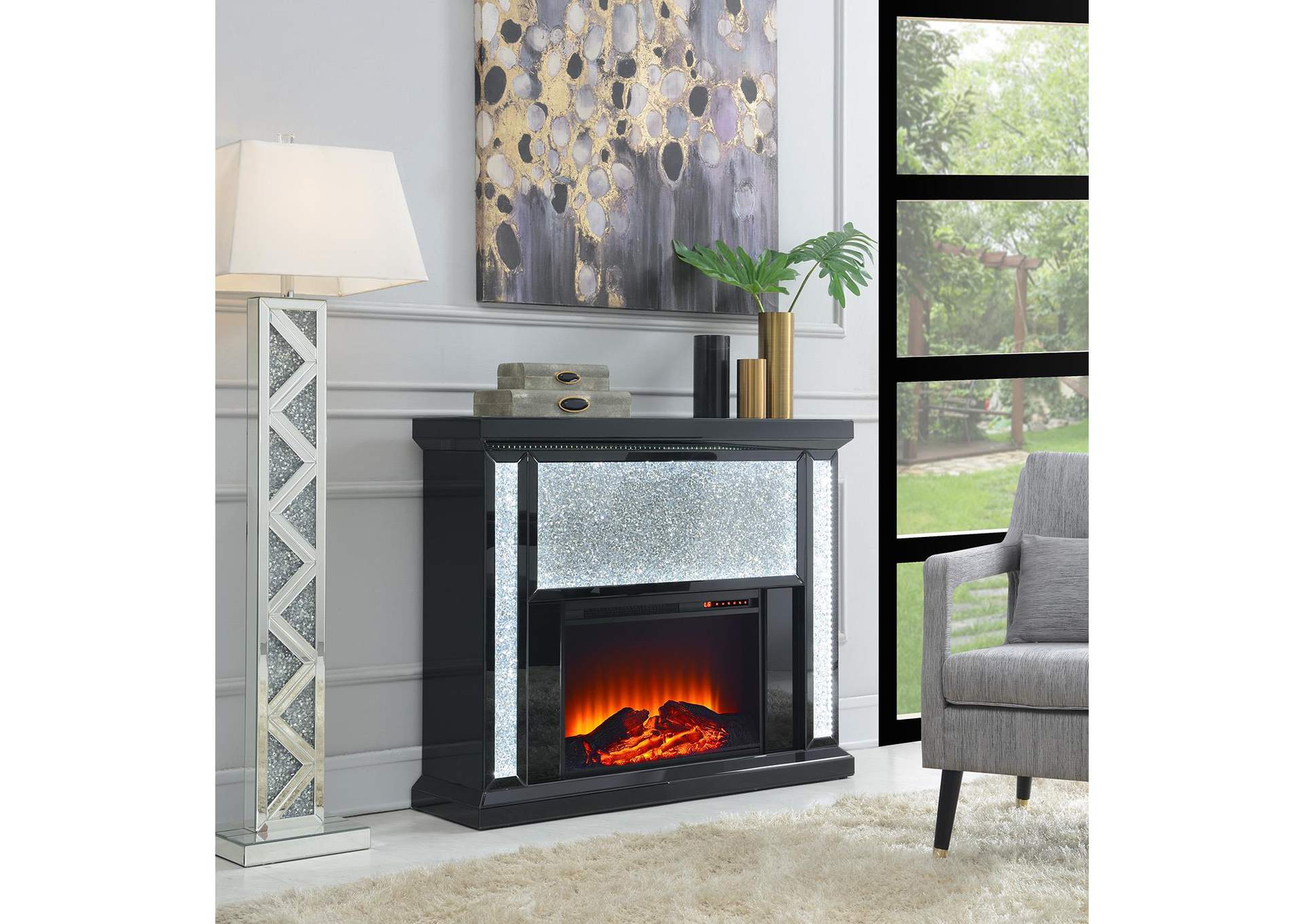 Black Glamour Led Fireplace image 1