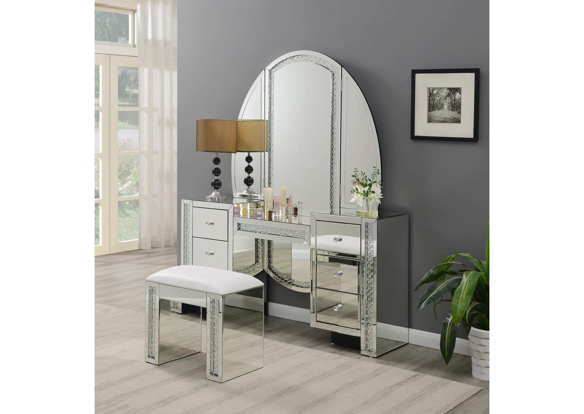 Glamour Vanity Stool image 1