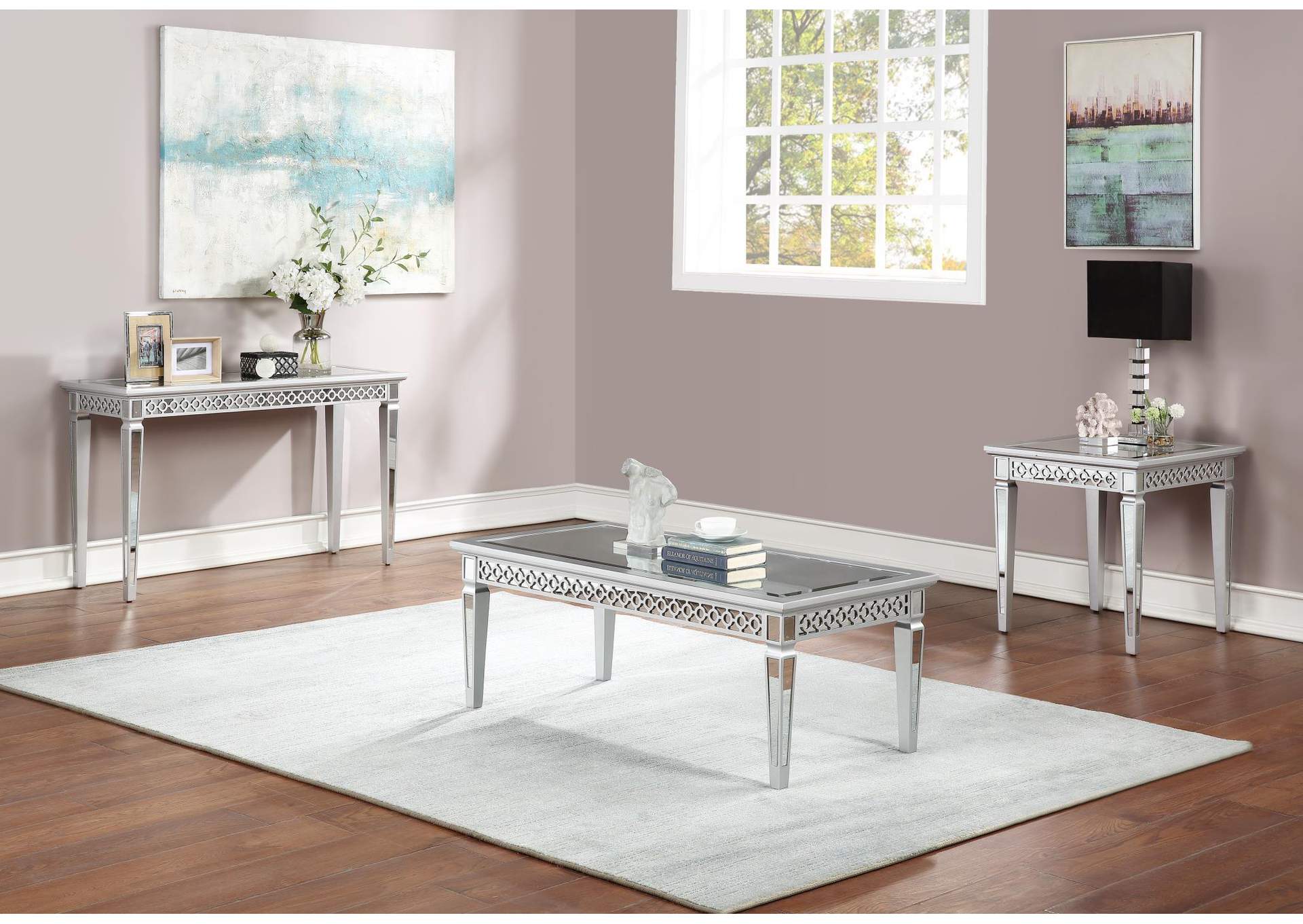 Silver - Mirror Coffee Table image 1