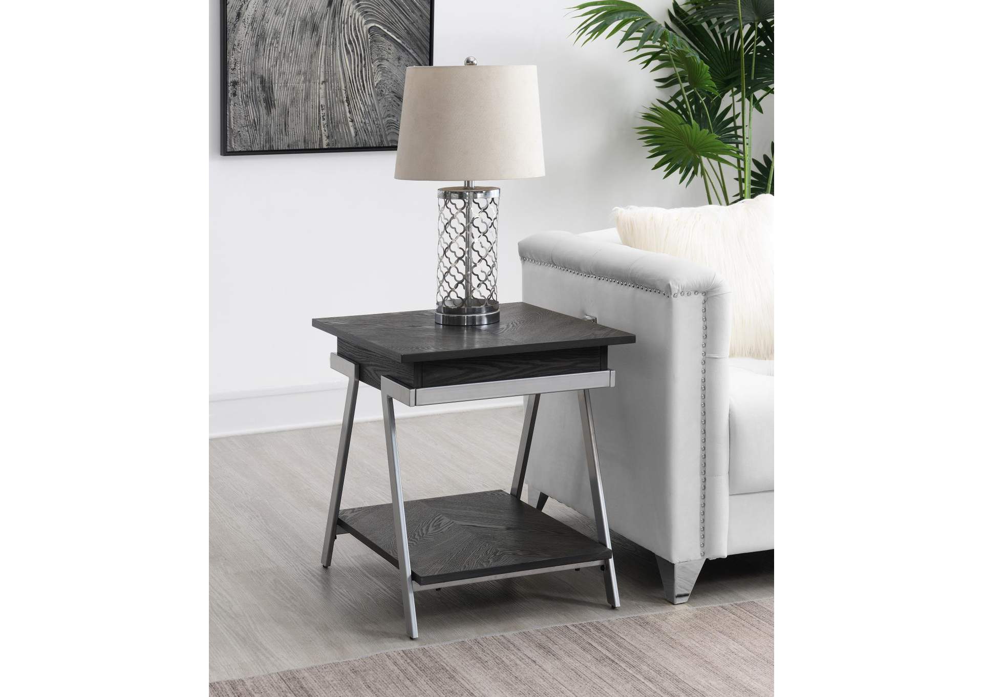 Gray End Table image 1