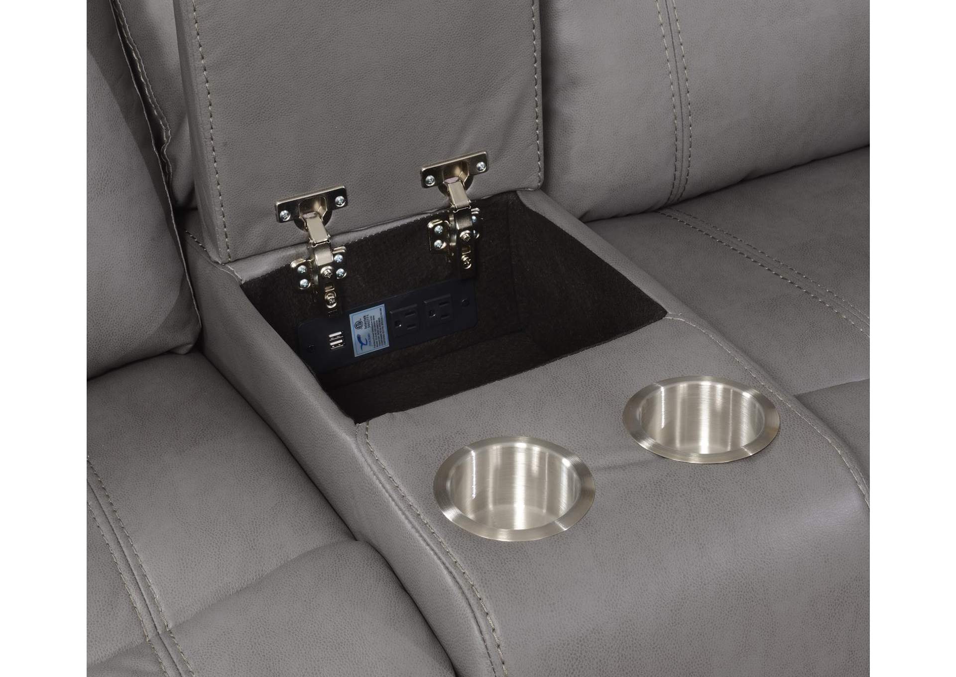 Gray Motion Loveseat image 1