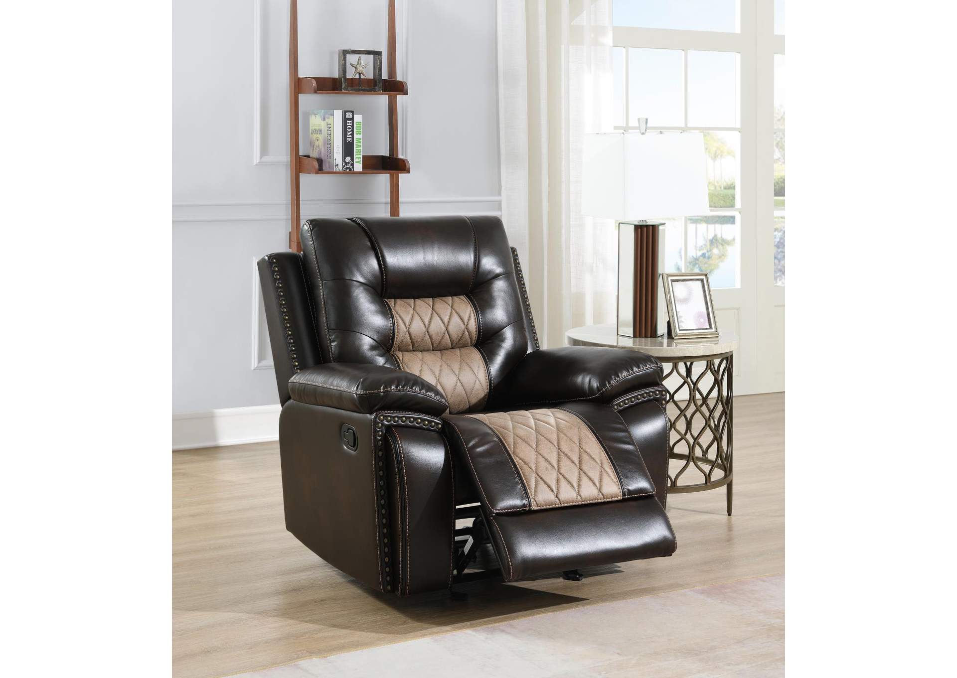 Brown Motion Glider Chair image 1