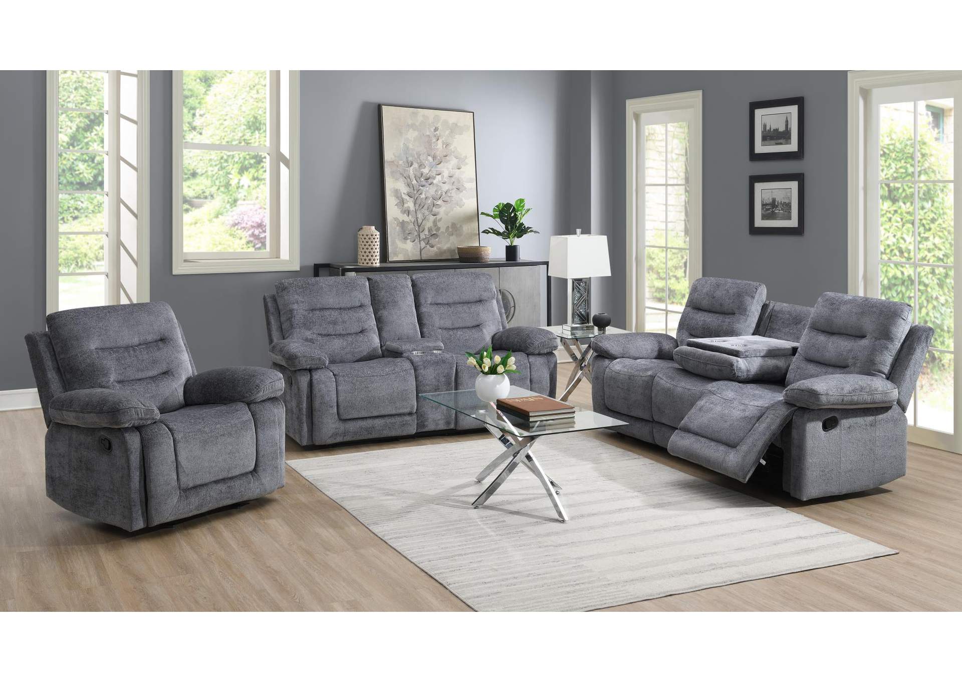 Reclining Sofa - Reclining Loveseat image 1